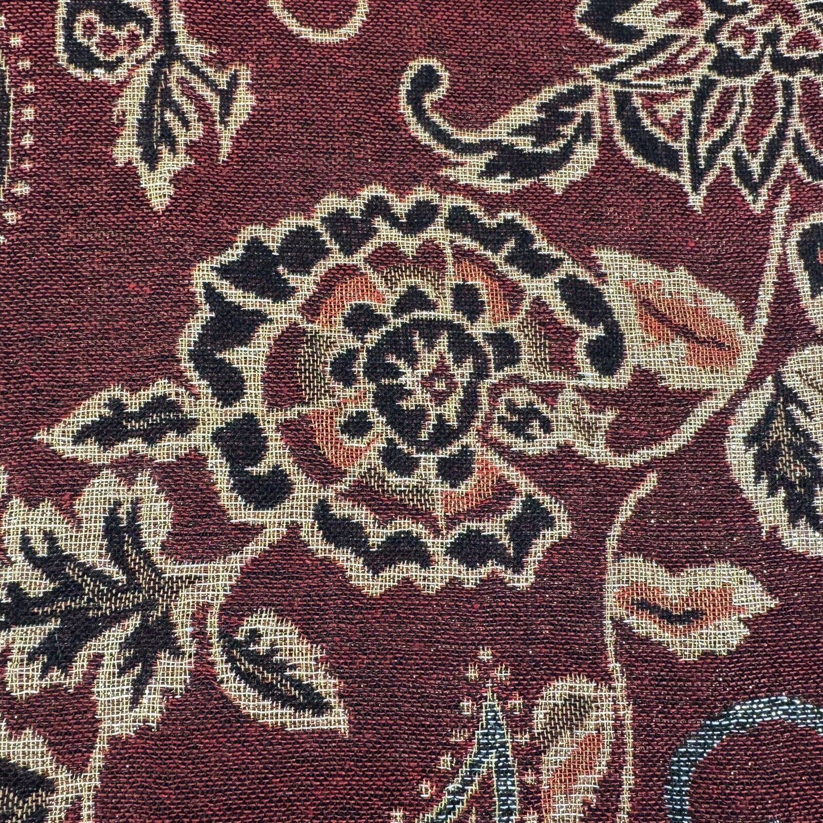 Other Paisley Floral Scarf Red Multicolor Fringe Sparkly Elegant Size ONE SIZE - 11 Thumbnail