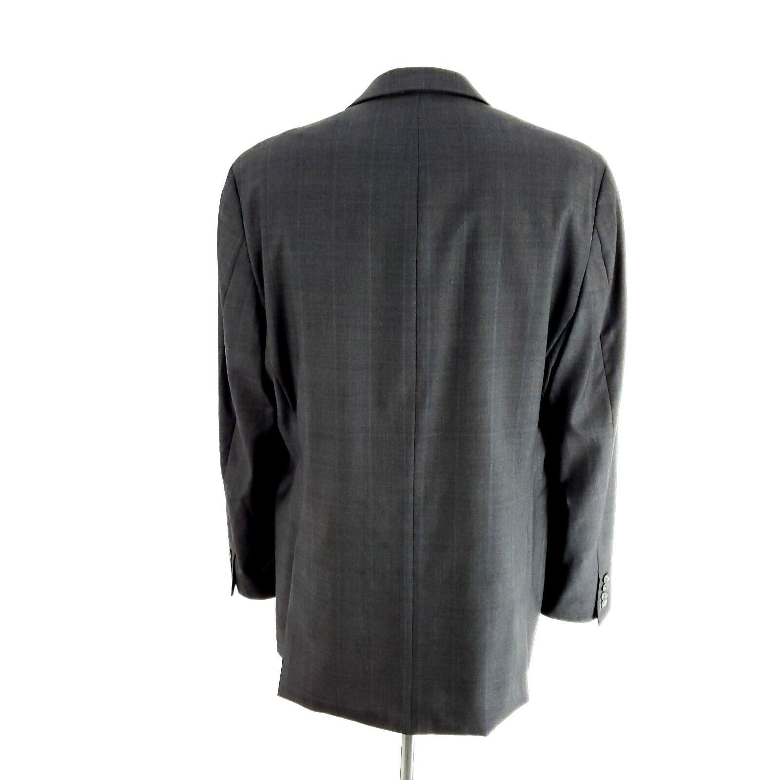 Calvin Klein Calvin Klein Wool 2 Button Blazer 44L Gray Sharkskin Size 44L - 5 Thumbnail