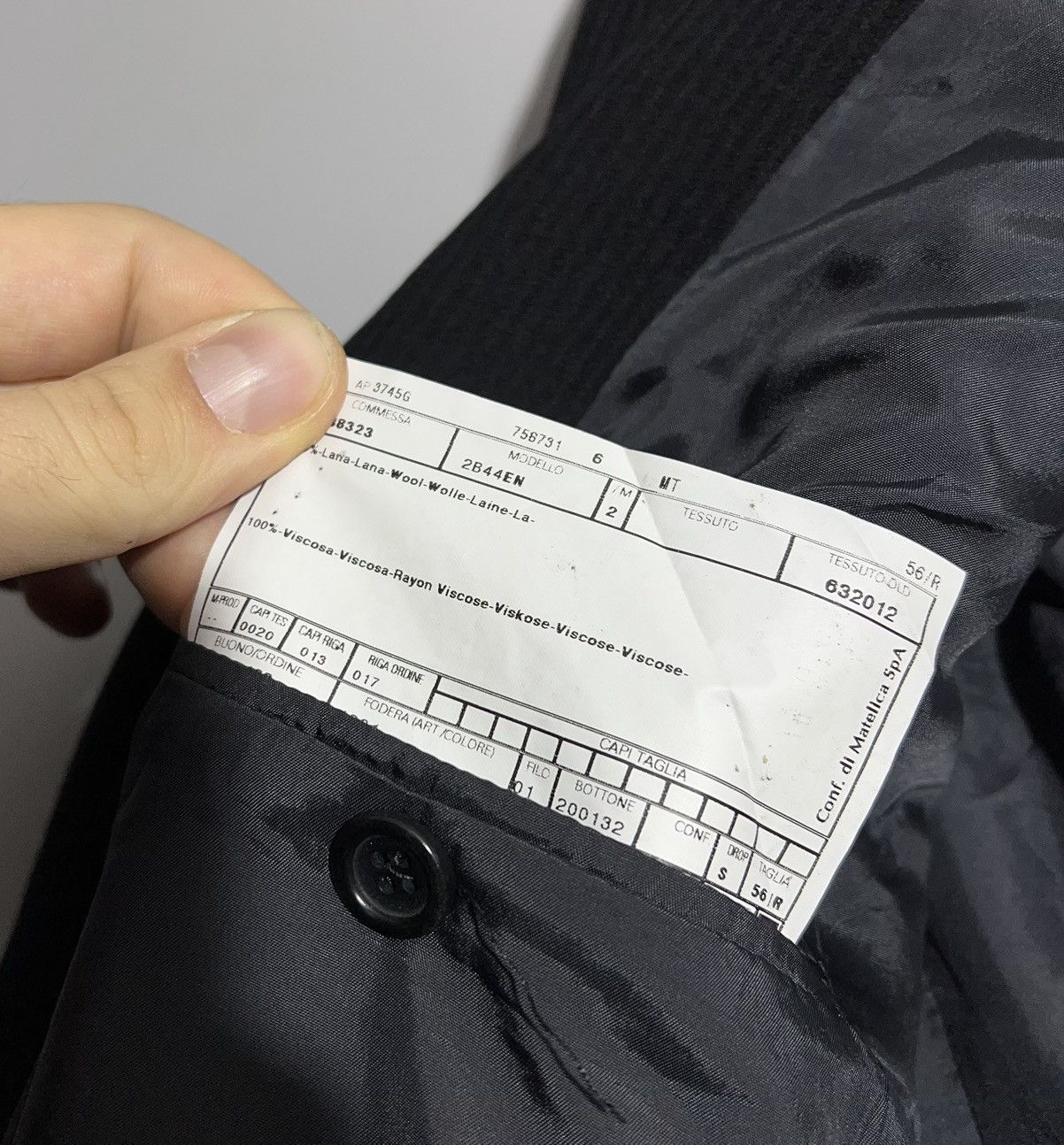Armani × Armani Collezioni × Vintage Vintage Armani Collezioni Black Blazer Two Button Jacket Size 46R - 7 Thumbnail