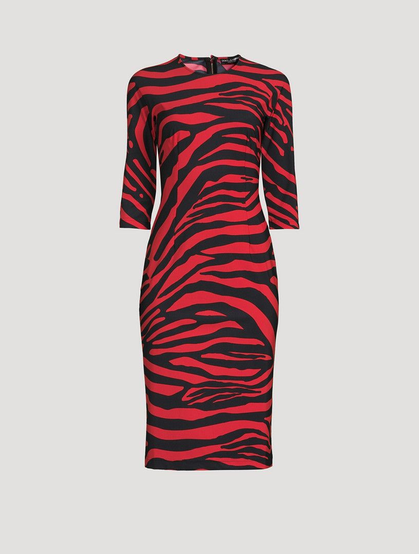 Dolce & Gabbana o1y0825 Midi Dress in Red/Black Size S / US 4 / IT 40 - 1 Thumbnail