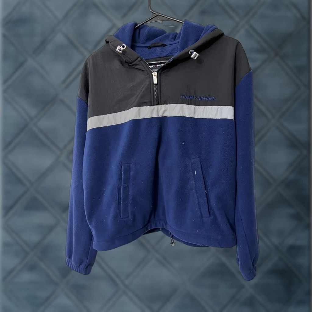 Tommy Hilfiger Tommy Hilfiger Sport Women's 1/4 Zip Pullover Microfleece Reflective Navy Blue M/Blue Reflective 1/4 Zip Pullover Sports Activewear Hoodie Size M / US 6-8 / IT 42-44 - 1 Thumbnail