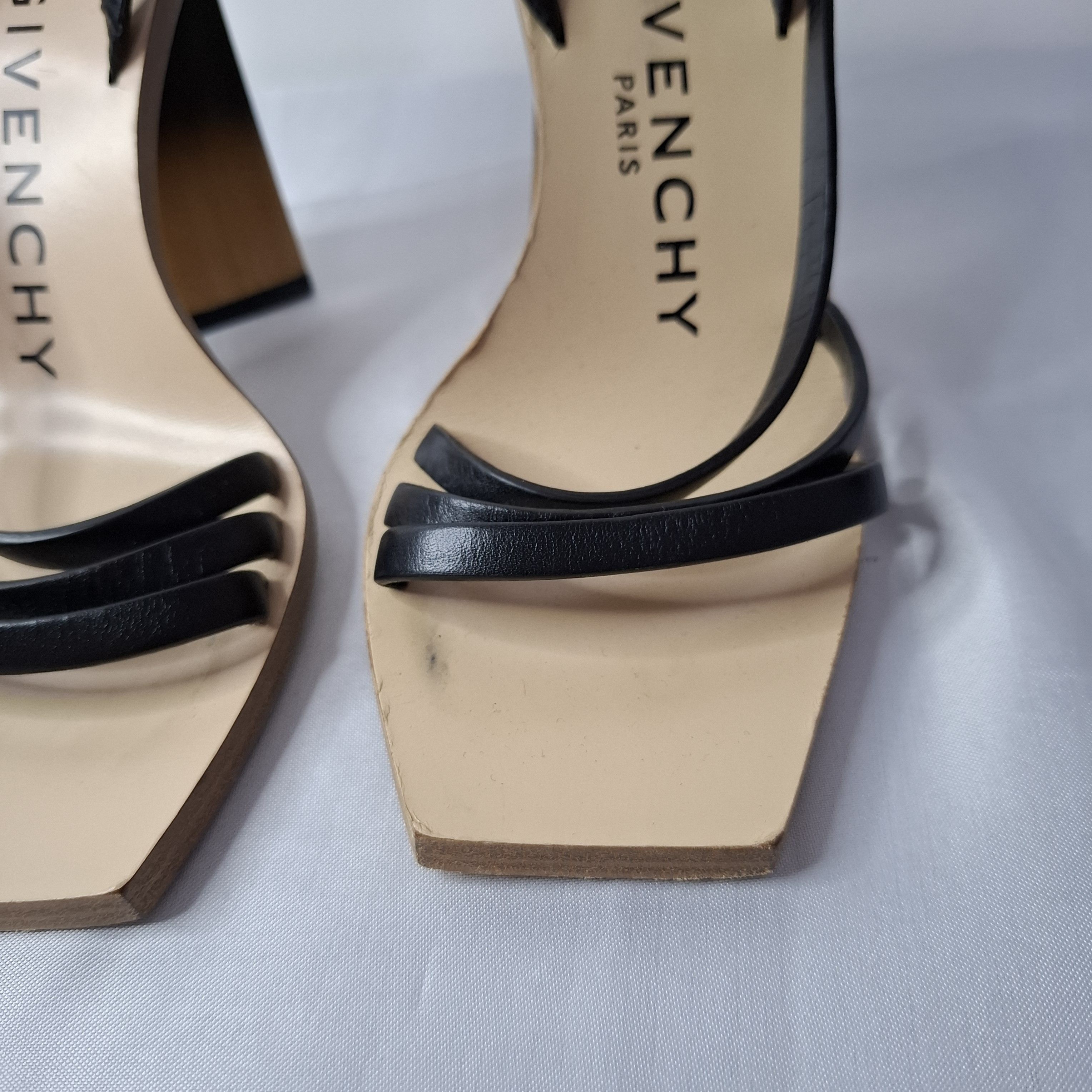 Givenchy Givenchy Losange Brown Wood & Leather Slingback Heels Size US 5 / IT 35 - 8 Thumbnail