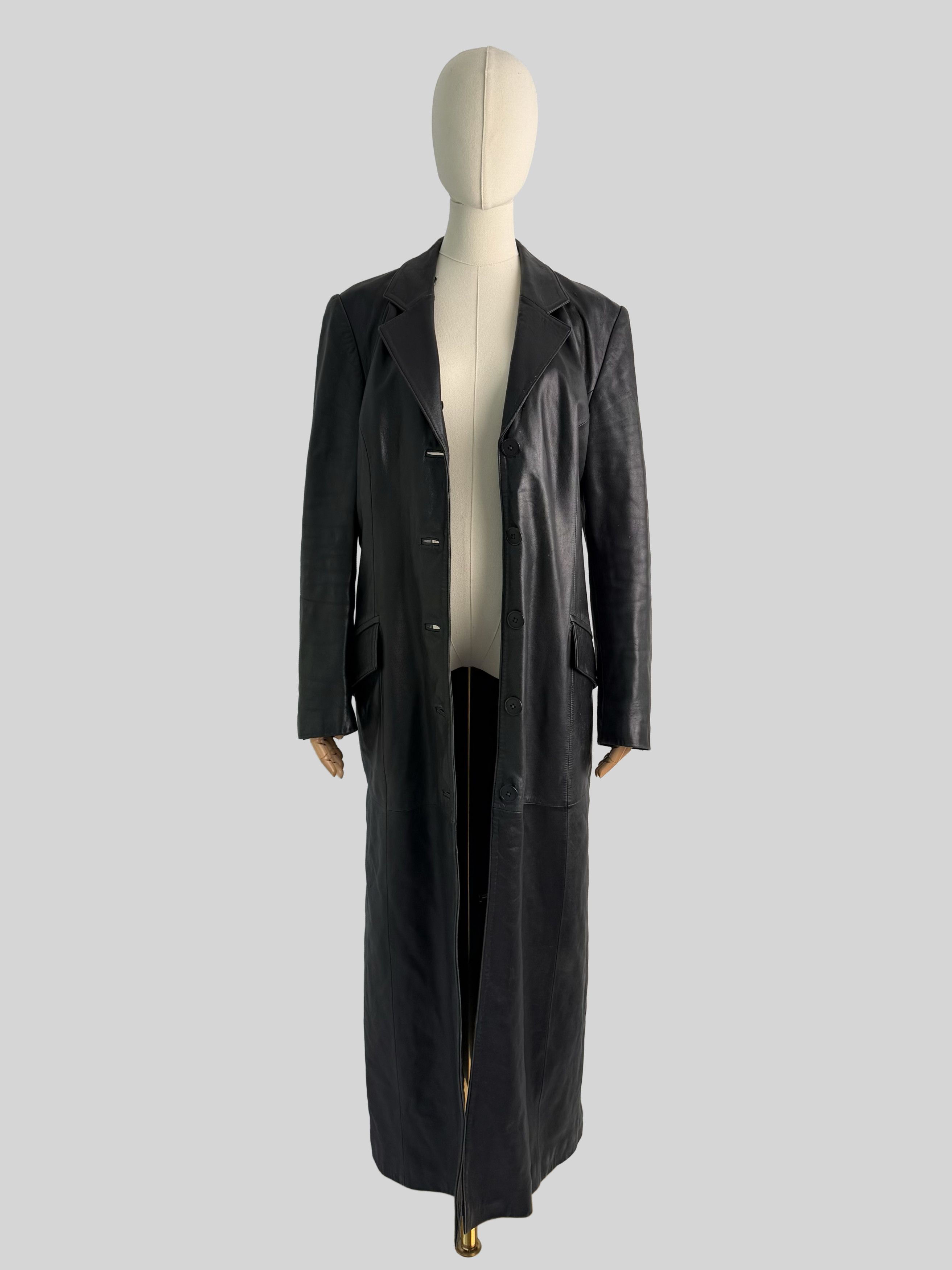 Dolce & Gabbana Vintage Dolce & Gabbana Leather Maxi Coat Y2K Trench Jacket Size M / US 6-8 / IT 42-44 - 3 Thumbnail