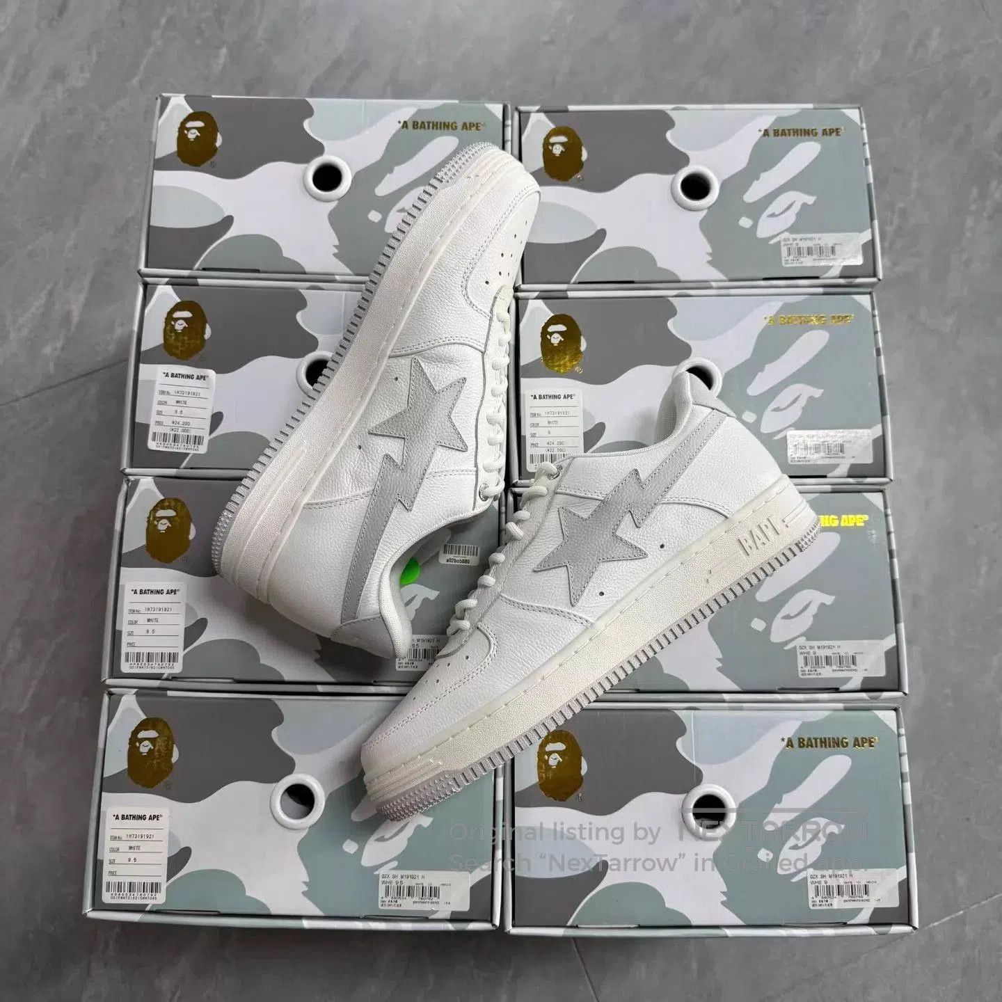JJJJound White Low-Top Star Sneakers Size 9.5. Size US 9.5 / EU 42-43 - 1 Thumbnail