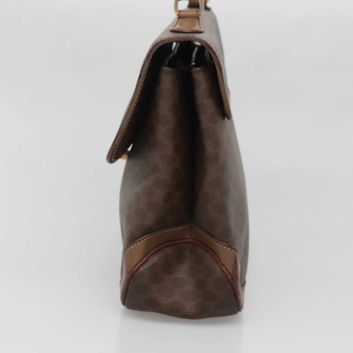 Celine CELINE Macadam Canvas Hand Bag Pvc Leather Brown Gold Size ONE SIZE - 5 Thumbnail