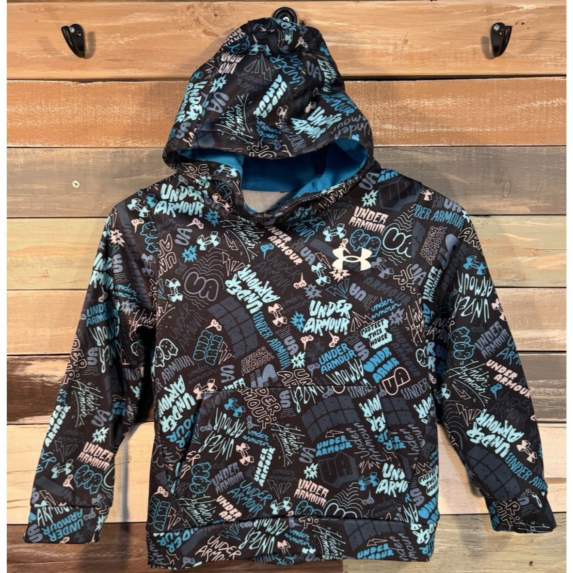 Under Armour Under Armour Blue Logo Pullover Hoodie Sweater Jacket Boys Y Size US XS / EU 42 / 0 - 6 Thumbnail
