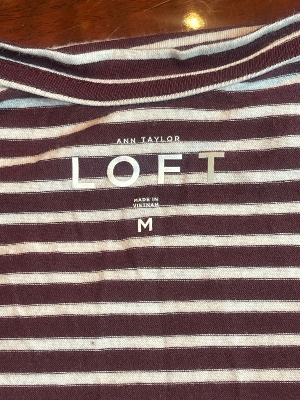 Loft LOFT Ann Taylor Striped Boatneck Top Cotton Blend Sz M Size M / US 6-8 / IT 42-44 - 7 Thumbnail