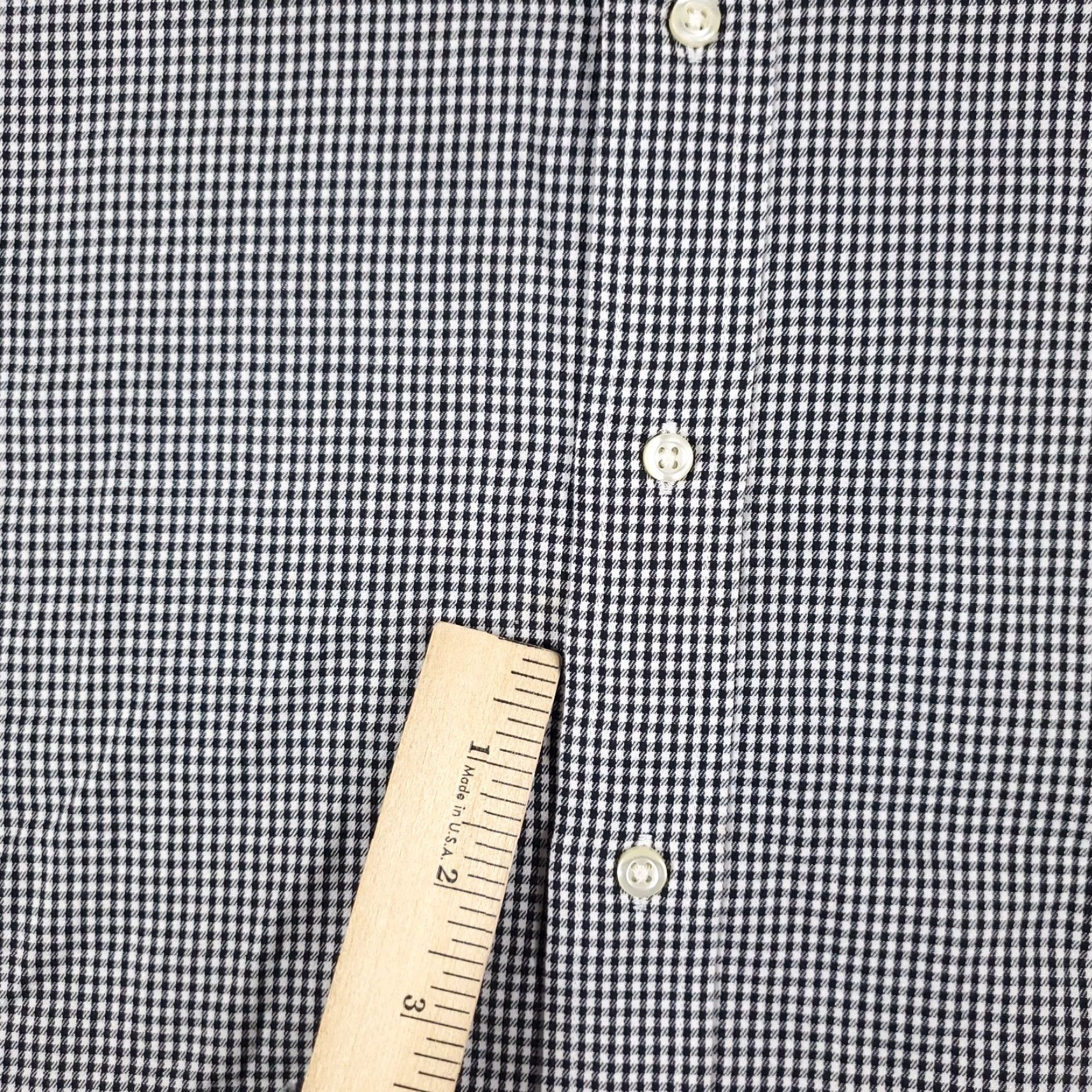 Tommy Hilfiger Tommy Hilfiger Dress Shirt Mens 17 Blue Check Button-Up Long Sleeve Size 46R - 3 Thumbnail