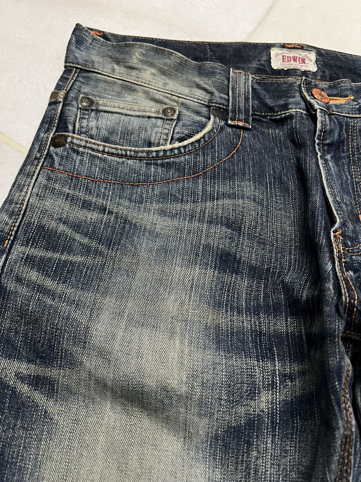 Edwin × If Six Was Nine × Japanese Brand 💥Flare💥 Edwin Exclusive Vintage XV Distress Mud Wash Jean Size US 34 / EU 50 - 8 Thumbnail