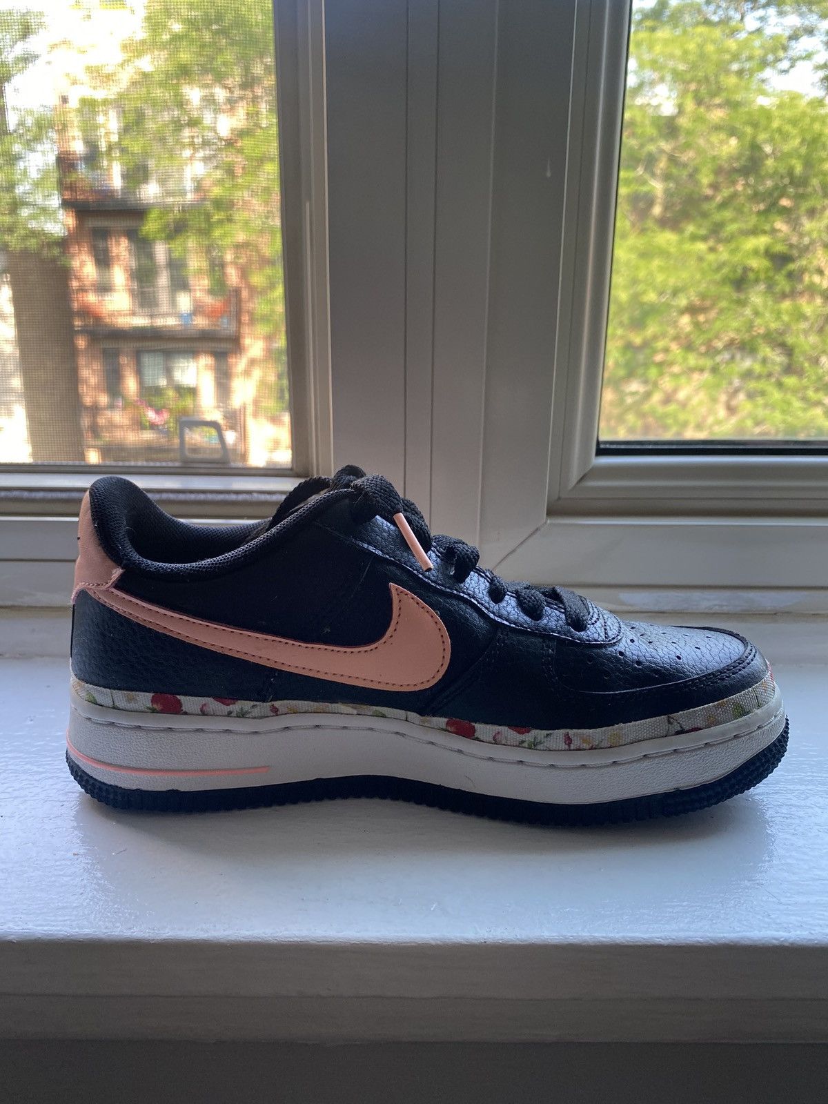 Nike Nike AF 1 Air Force 1 Low '07 floral in black and pink Size US 5.5 / IT 35.5 - 4 Thumbnail