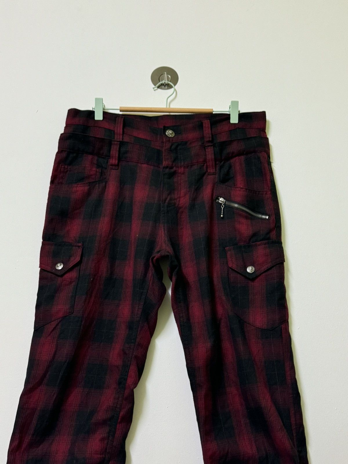 Hysteric Glamour × If Six Was Nine × Japanese Brand VINTAGE PLAID TARTAN DOUBLE FOCUS STACKED PANT Size US 34 / EU 50 - 3 Thumbnail