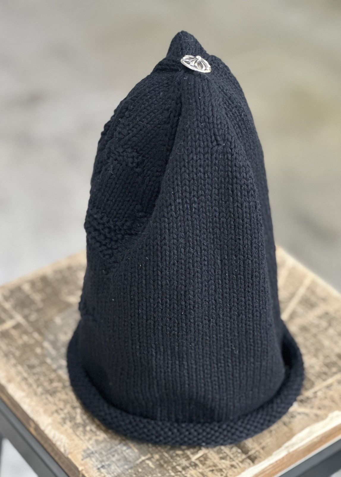 Chrome Hearts Chrome Hearts Hand Woven Cross Cashmere Beanie Black Size ONE SIZE - 3 Thumbnail