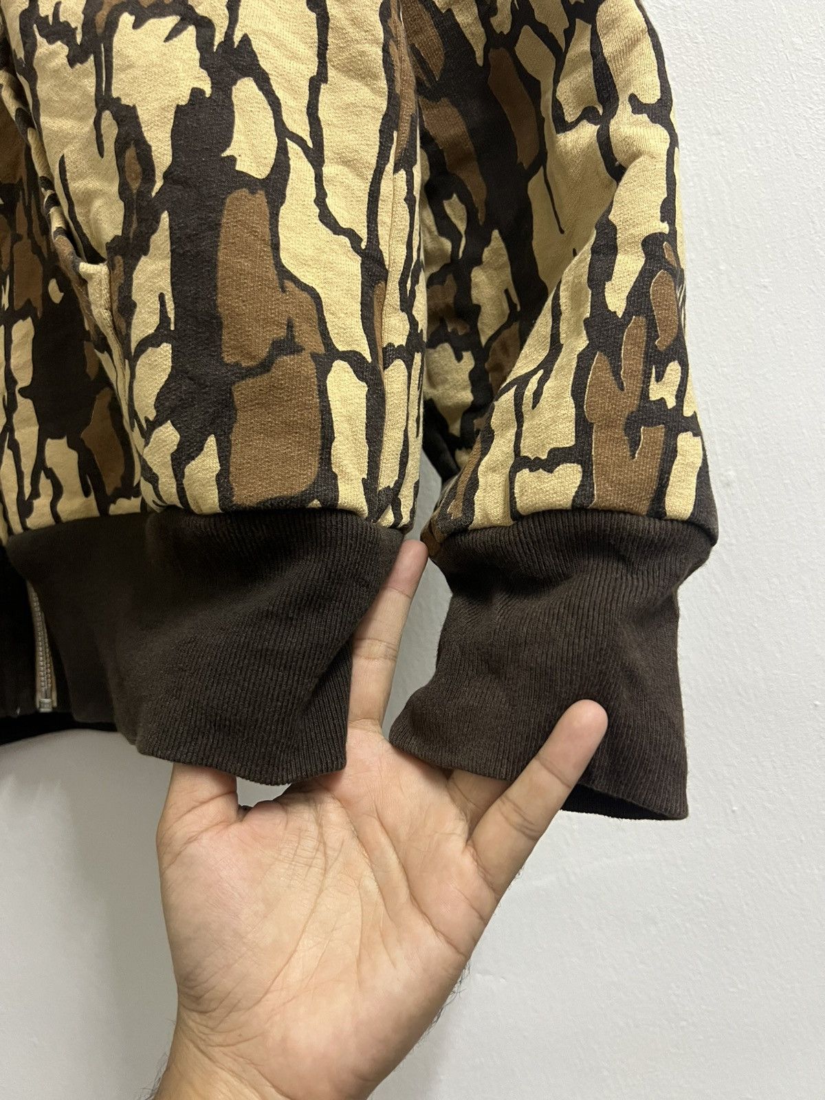 Supreme Vintage Supreme tree bark thermal zip-up Size US L / EU 52-54 / 3 - 5 Thumbnail