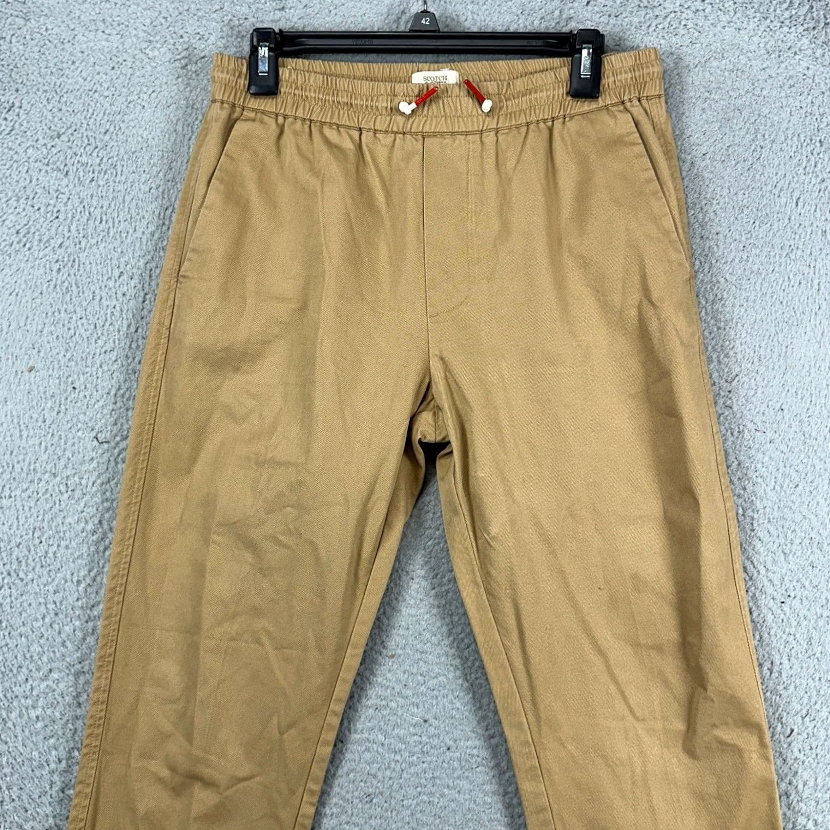 Scotch & Soda Scotch & Soda Men Pull On Pants Brown Drawstring Elastic Front Flat Front Relaxed Slim Shirt? Size US 31 - 2 Thumbnail