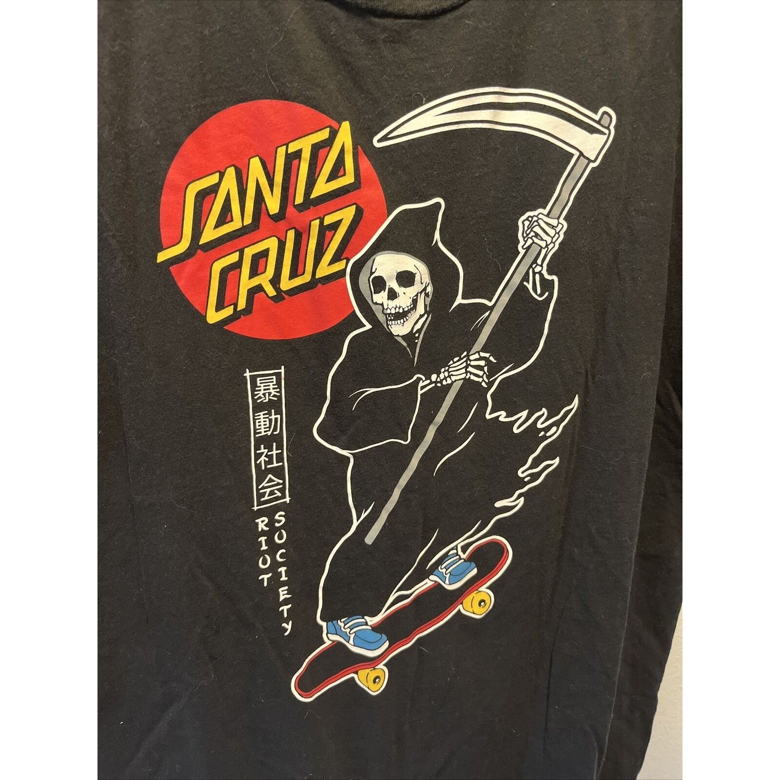 Riot Society Riot Society Men’s L Black Santa Cruz Cotton Graphic T-Shirt Size US L / EU 52-54 / 3 - 3 Thumbnail