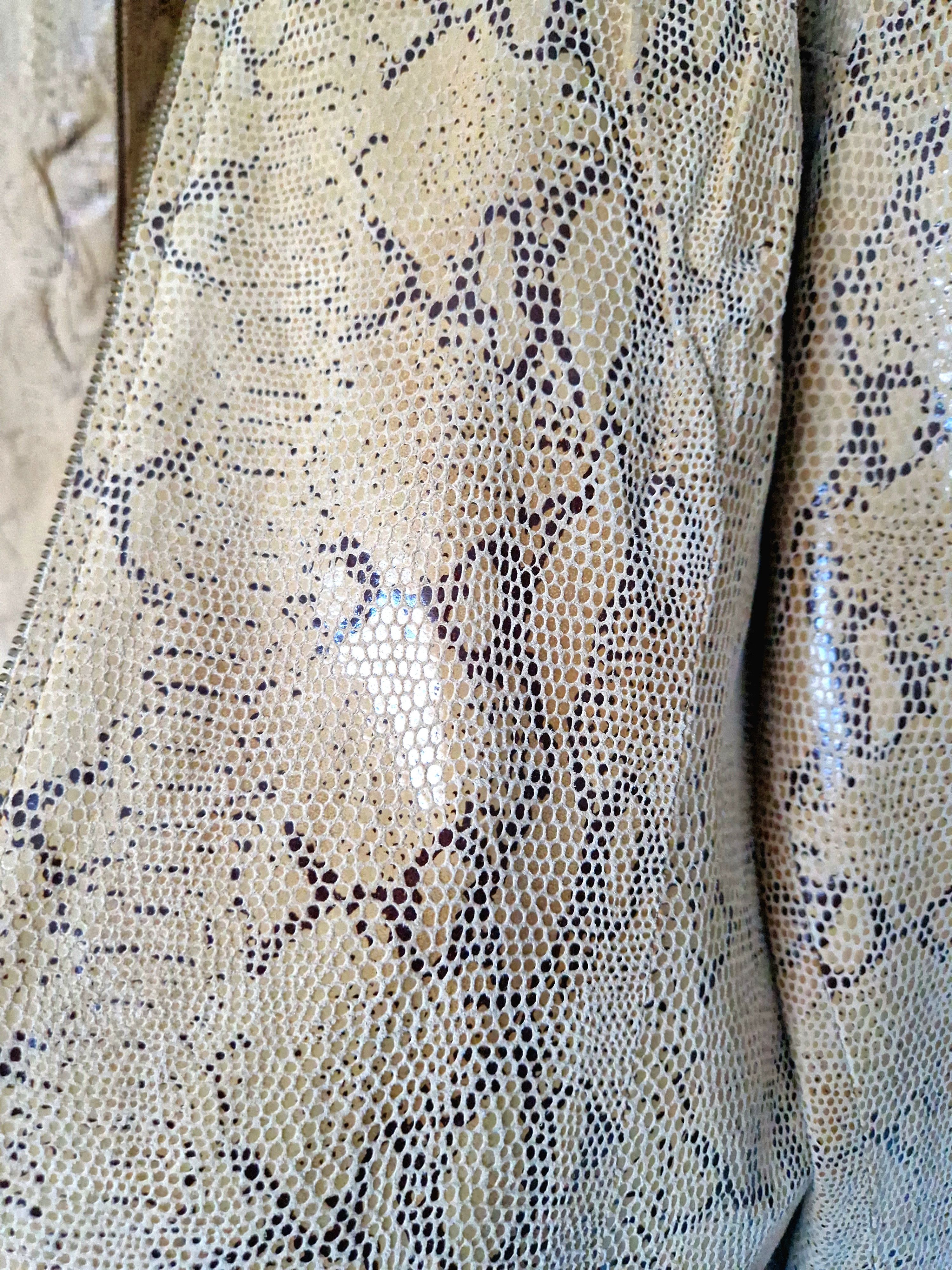 Vintage Leathermasters Milan leather jacker snake 90's Size 3XL / US 20-22 - 10 Thumbnail