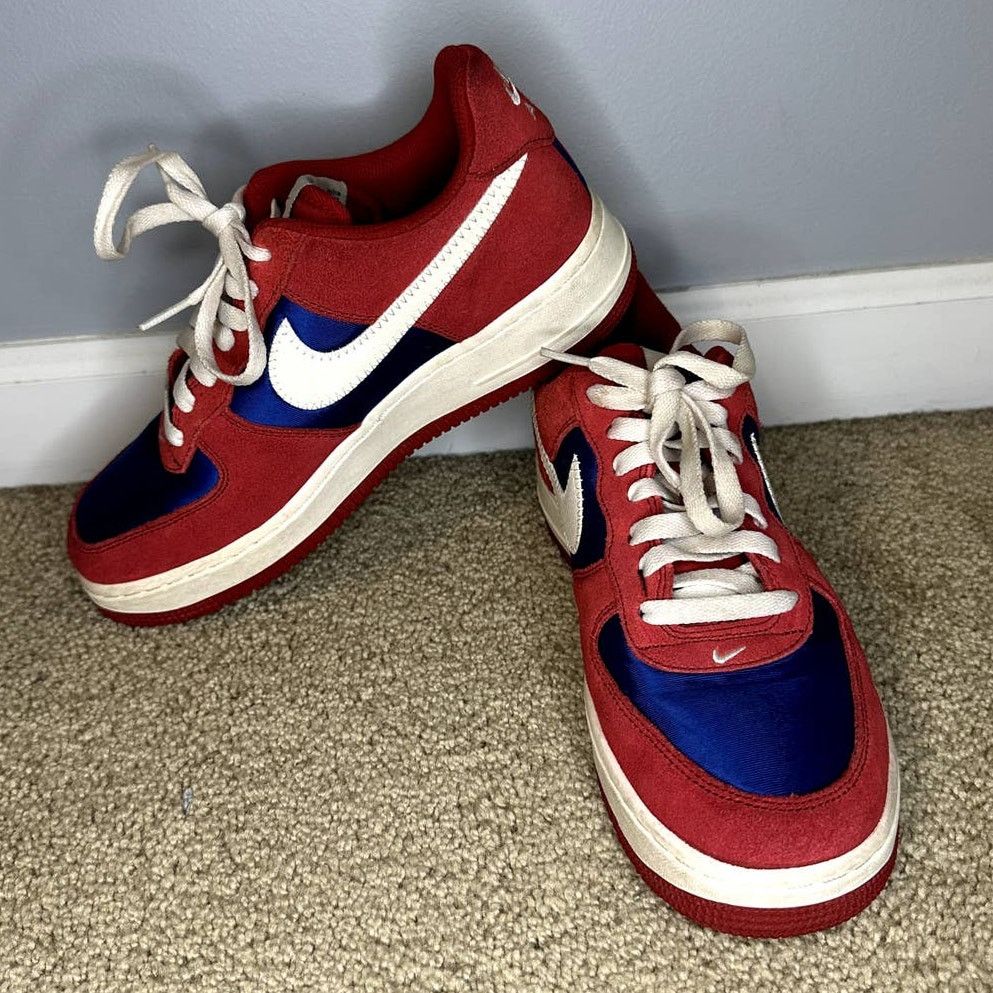 Nike Nike Air Force 1 Scissors Low Gym Sneakers Red/Blue Size 6 Size US 6 / IT 36 - 5 Thumbnail