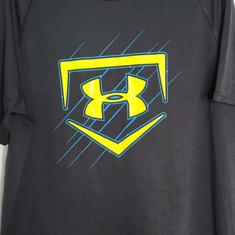 Under Armour Under Rmour Heatgear T Shirt Black Ns Yellow Logo Large Size US L / EU 52-54 / 3 - 3 Thumbnail