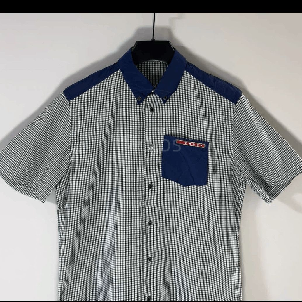 Prada Sz 39 Prada Plaid Joint Red Label Shirt-2508 Size US M / EU 48-50 / 2 - 2 Thumbnail