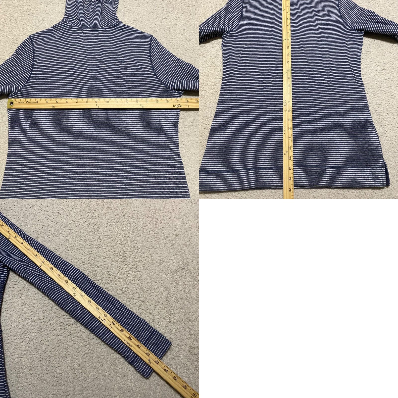 Ralph Lauren Ralph Lauren Womens XS Hoodie Hooded Blue Striped Pockets Pullover Size XS / US 0-2 / IT 36-38 - 8 Thumbnail