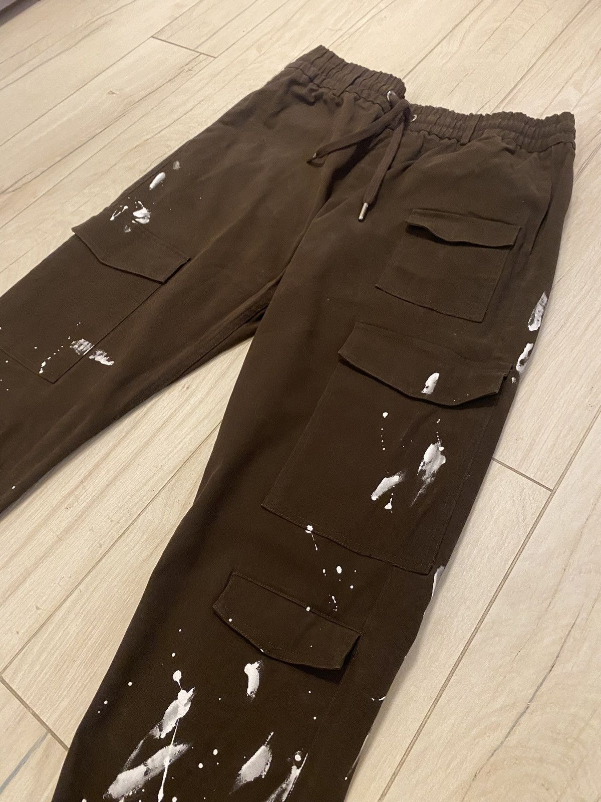 Maniere De Vior Maniere De Vior Handpanited Brown Cargo Pants Size US 32 / EU 48 - 6 Thumbnail