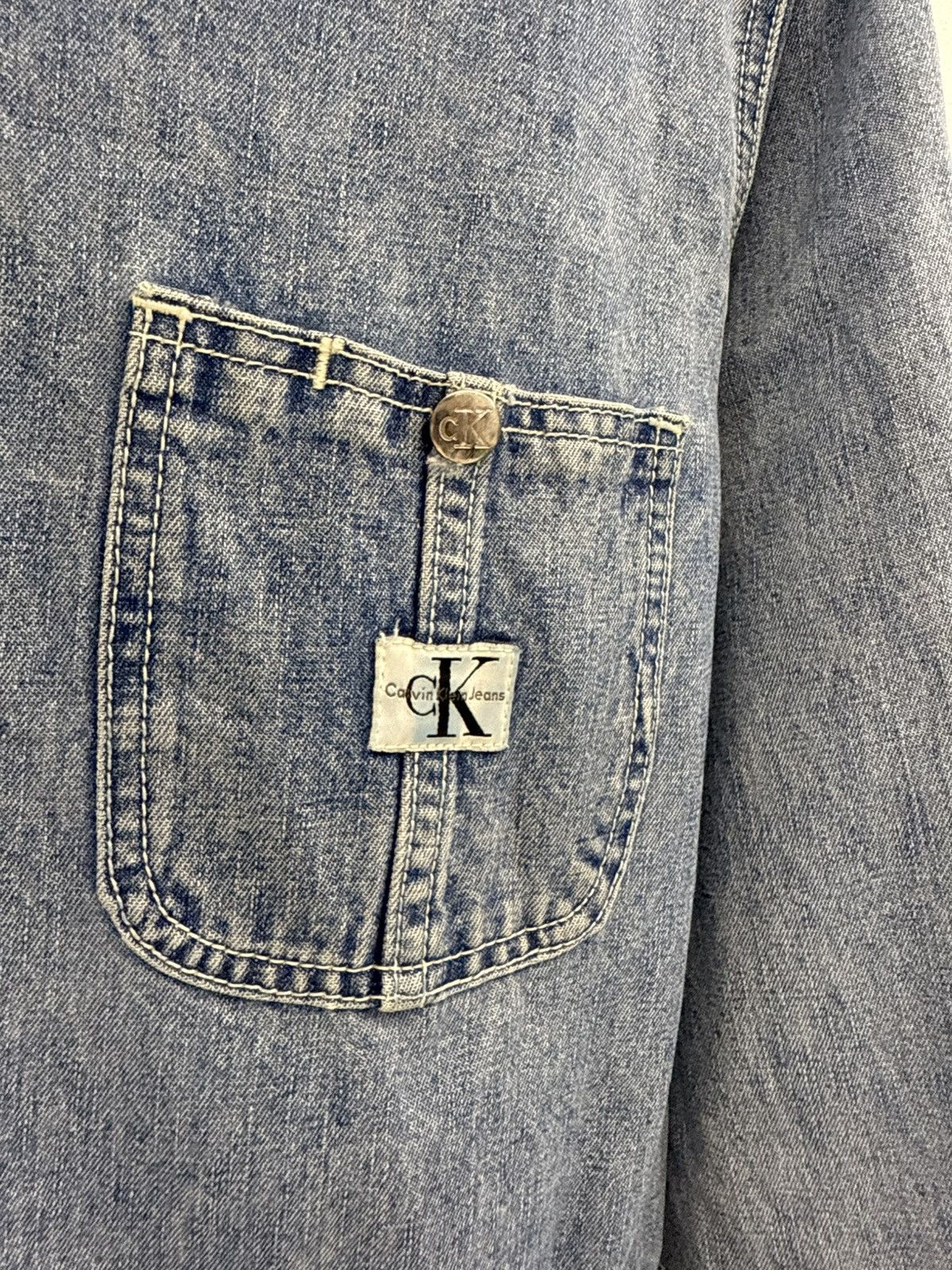 Calvin Klein 1990s Calvin Klein Chore Denim Jacket Retro/Classic Style Size US L / EU 52-54 / 3 - 4 Thumbnail