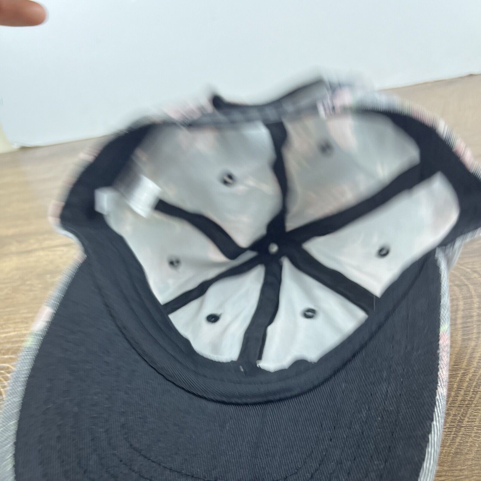 Other Pink Flower Hat Gray Cap Adjustable Hat Gray Adult Fit Hat Size ONE SIZE - 13 Thumbnail