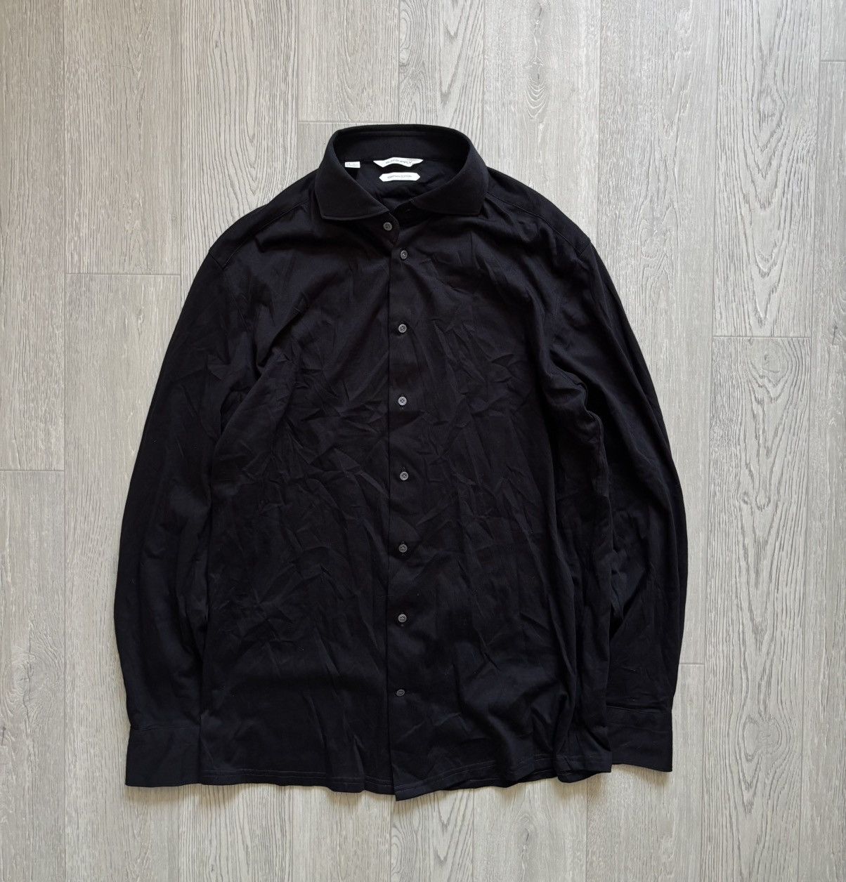 Suitsupply Cotton Black Shirt Slim Fit