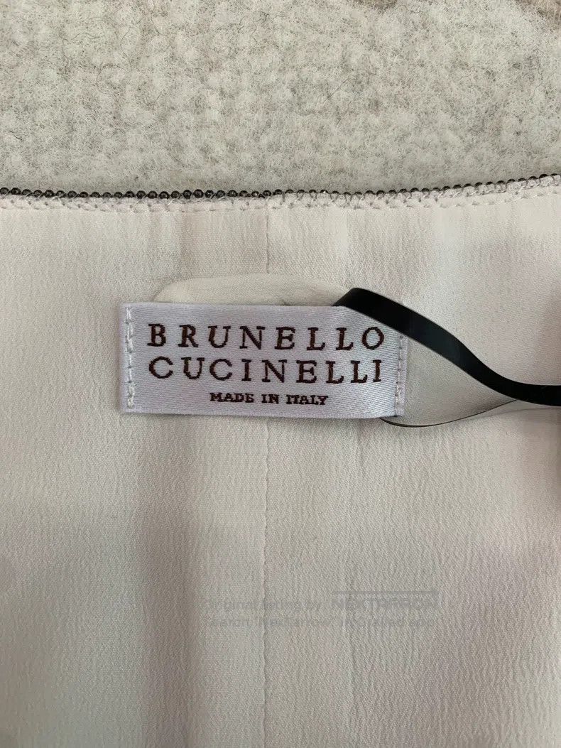 Brunello Cucinelli Brunello Cucinelli White Women's Linen Vest Size S / US 4 / IT 40 - 4 Thumbnail