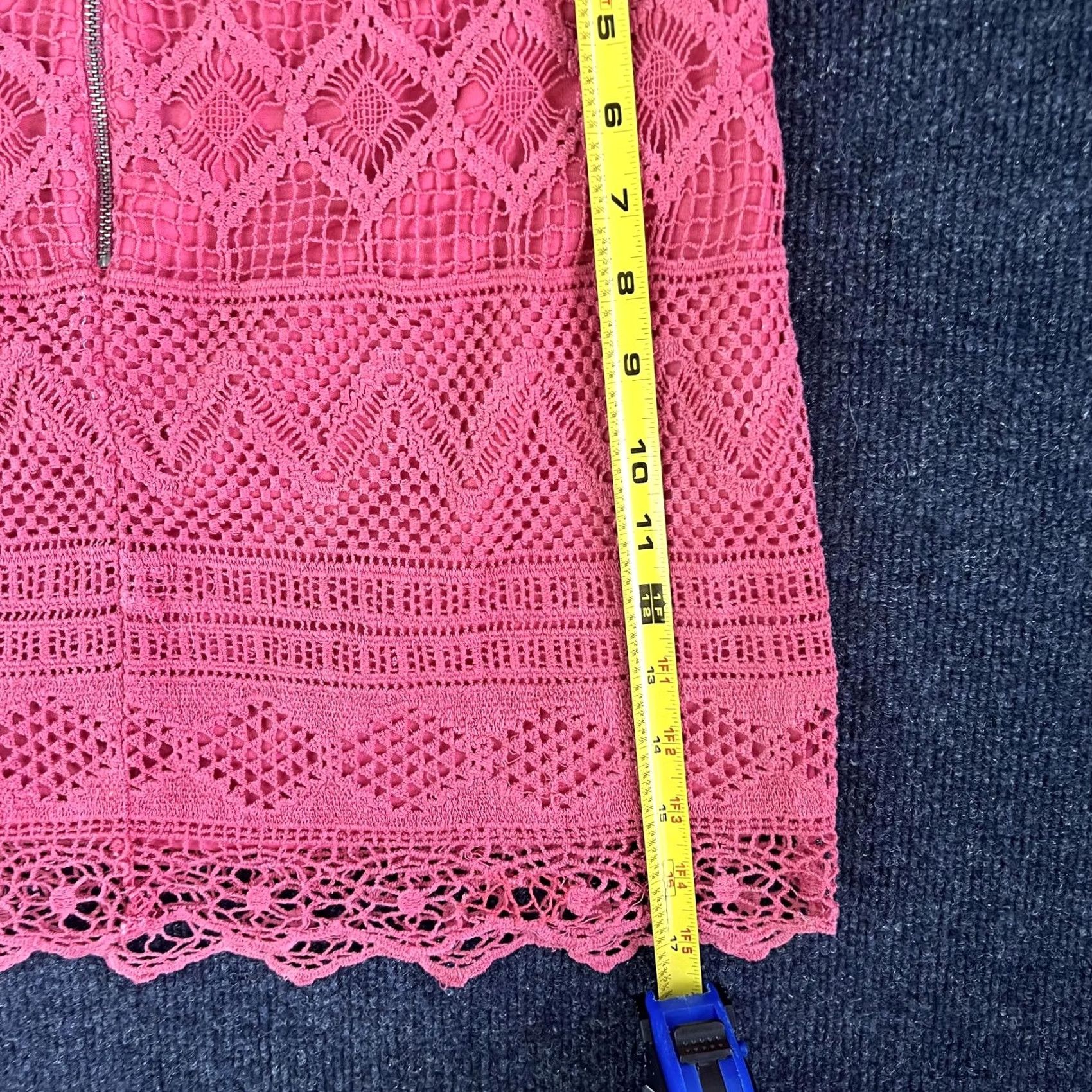American Eagle Outfitters American Eagle Outfitters Skirt Womens 6 Pink Lace Crochet Mini Lined Zip Party Casual 6 Pink Lace Crochet Zipper Womens Size 28" / US 6 / IT 42 - 6 Thumbnail
