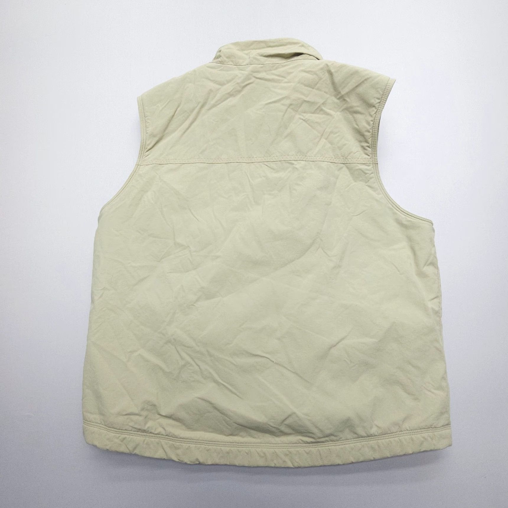Vintage LL Bean Fleece Lined Winter Vest Mens Large Khaki Outdoor Travel Work Vest L.L. Bean Beige Regular Logo Mid-Length Zip Lined Solid Outdoor Vest Mens Size US L / EU 52-54 / 3 - 2 Thumbnail
