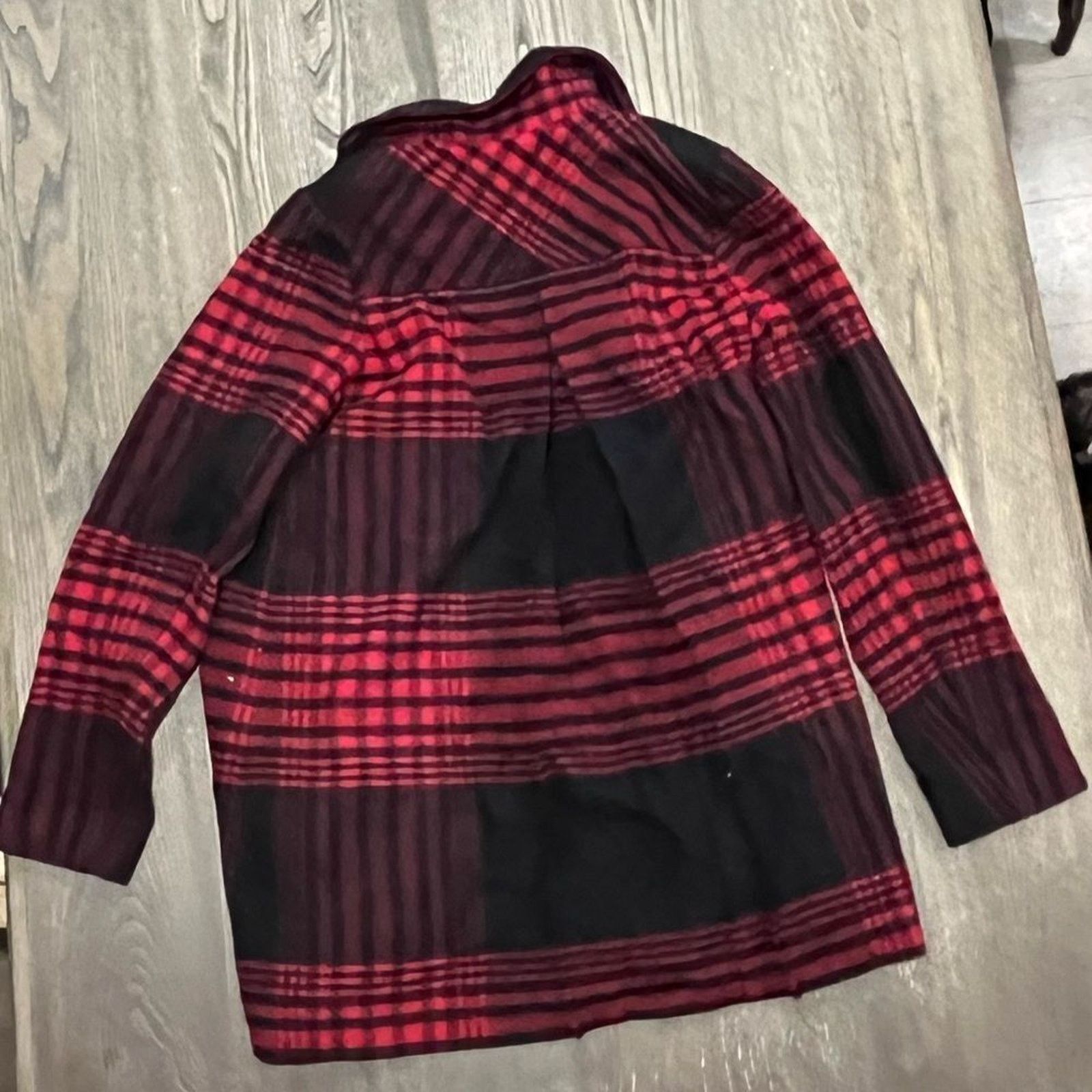 Vintage J. Jill Womens Peacoat Jacket Plaid Button Front Wool Sz XS Size XS / US 0-2 / IT 36-38 - 6 Thumbnail