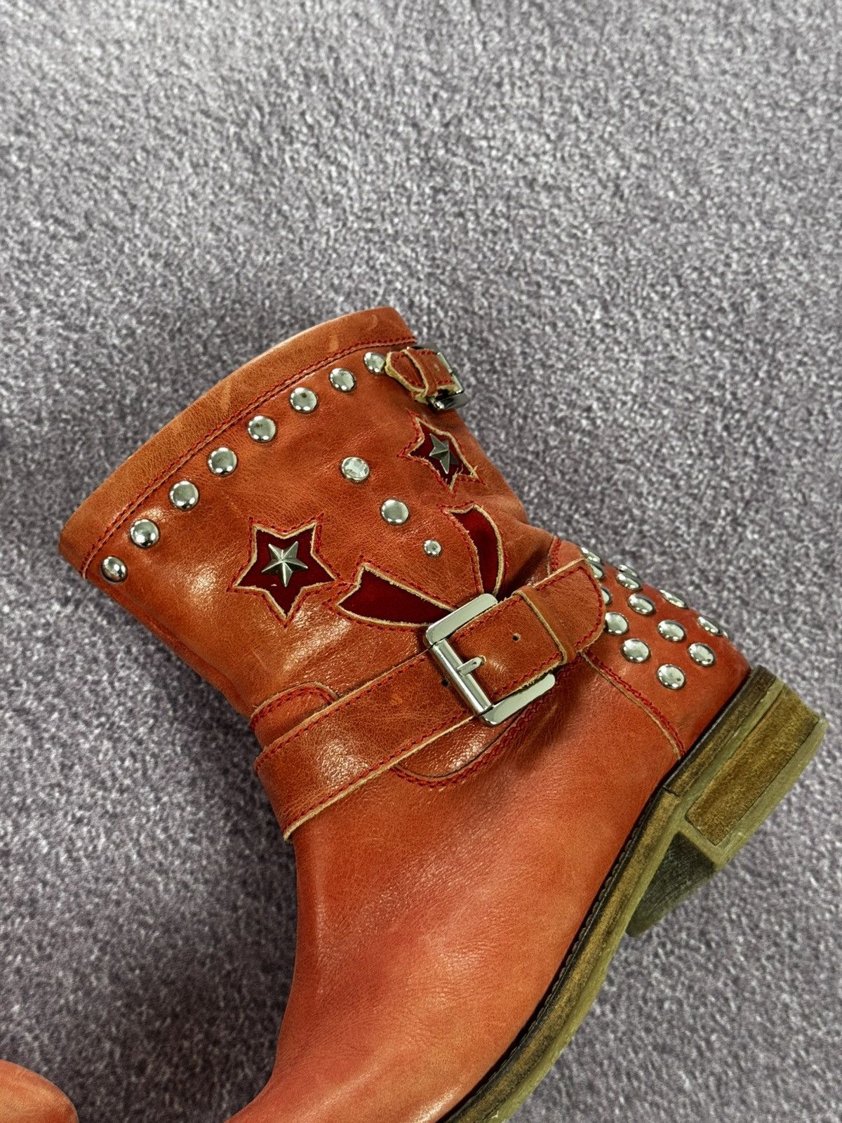 Japanese Brand Y2K Studded Punk Vibes Ankle Biker Boots Size US 10 / IT 40 - 5 Thumbnail
