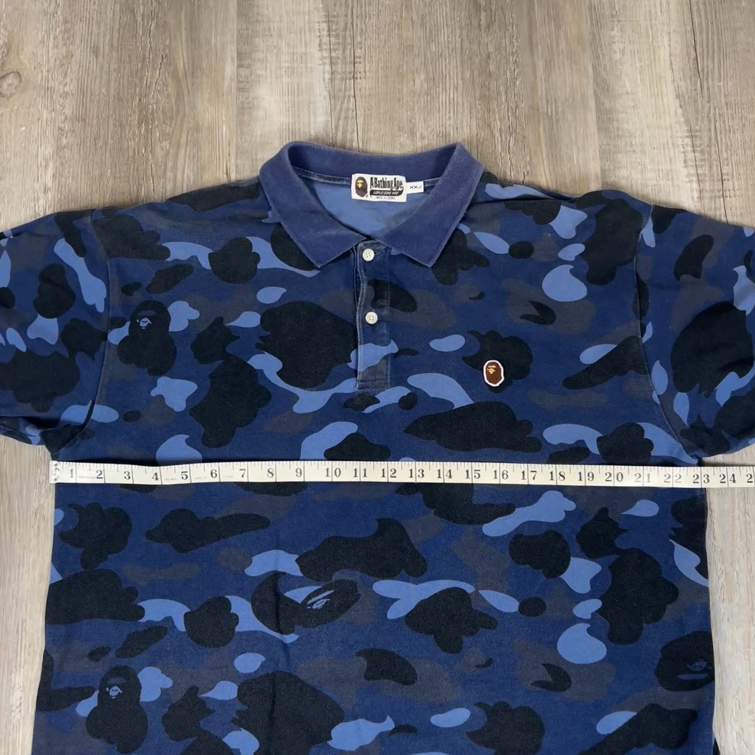 Bape Bape Blue Color Como Polo | Grailed