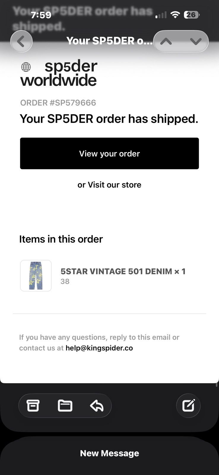 Levi's × Sp5der Sp5der 5star vintage 501 denim Size US 38 / EU 54 - 13 Thumbnail