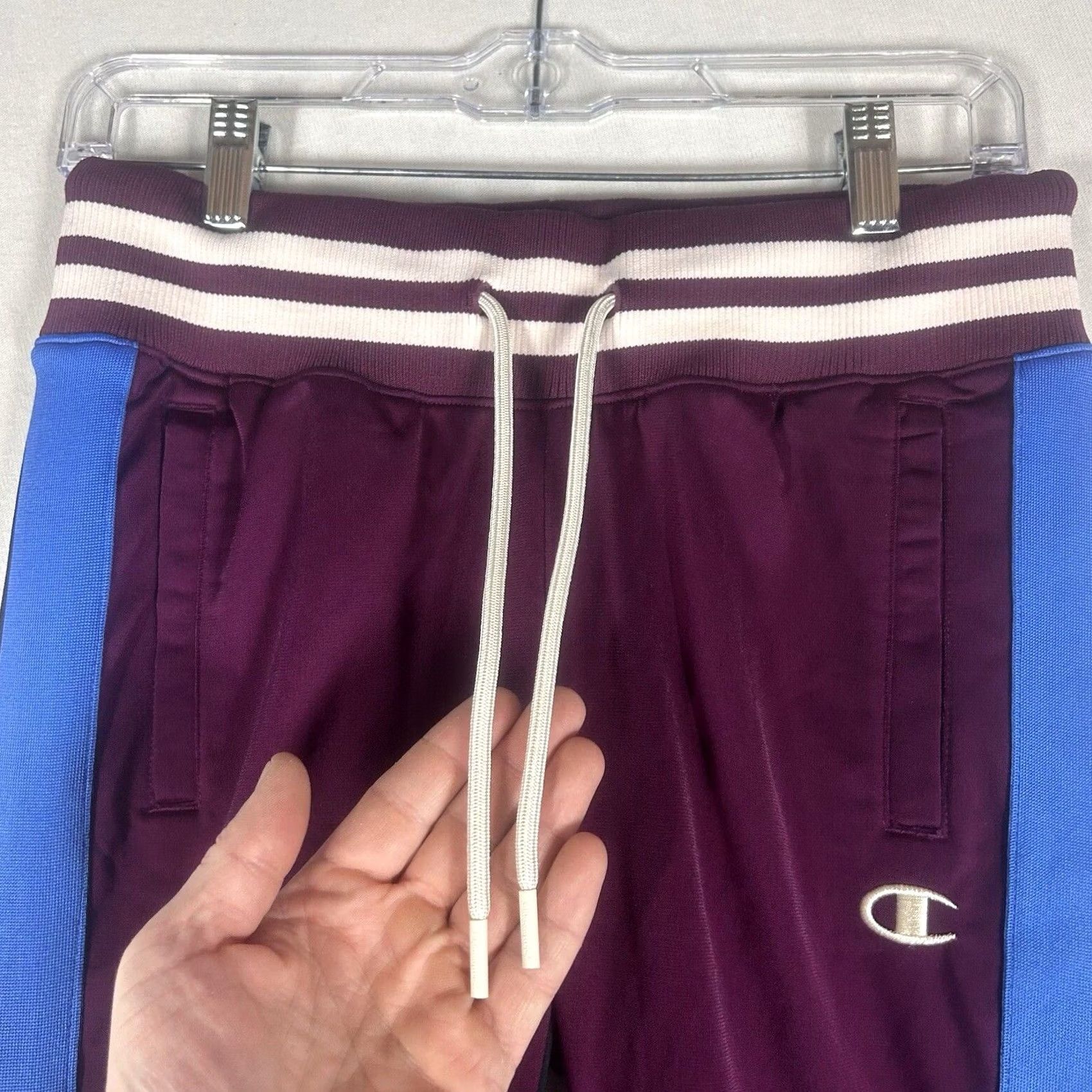 Champion Champion Sweatpants Womens Small Purple Ankle Zip Drawstring Pockets Tapered Inseam 25.5in Athletic Activewear Size 28" / US 6 / IT 42 - 6 Thumbnail