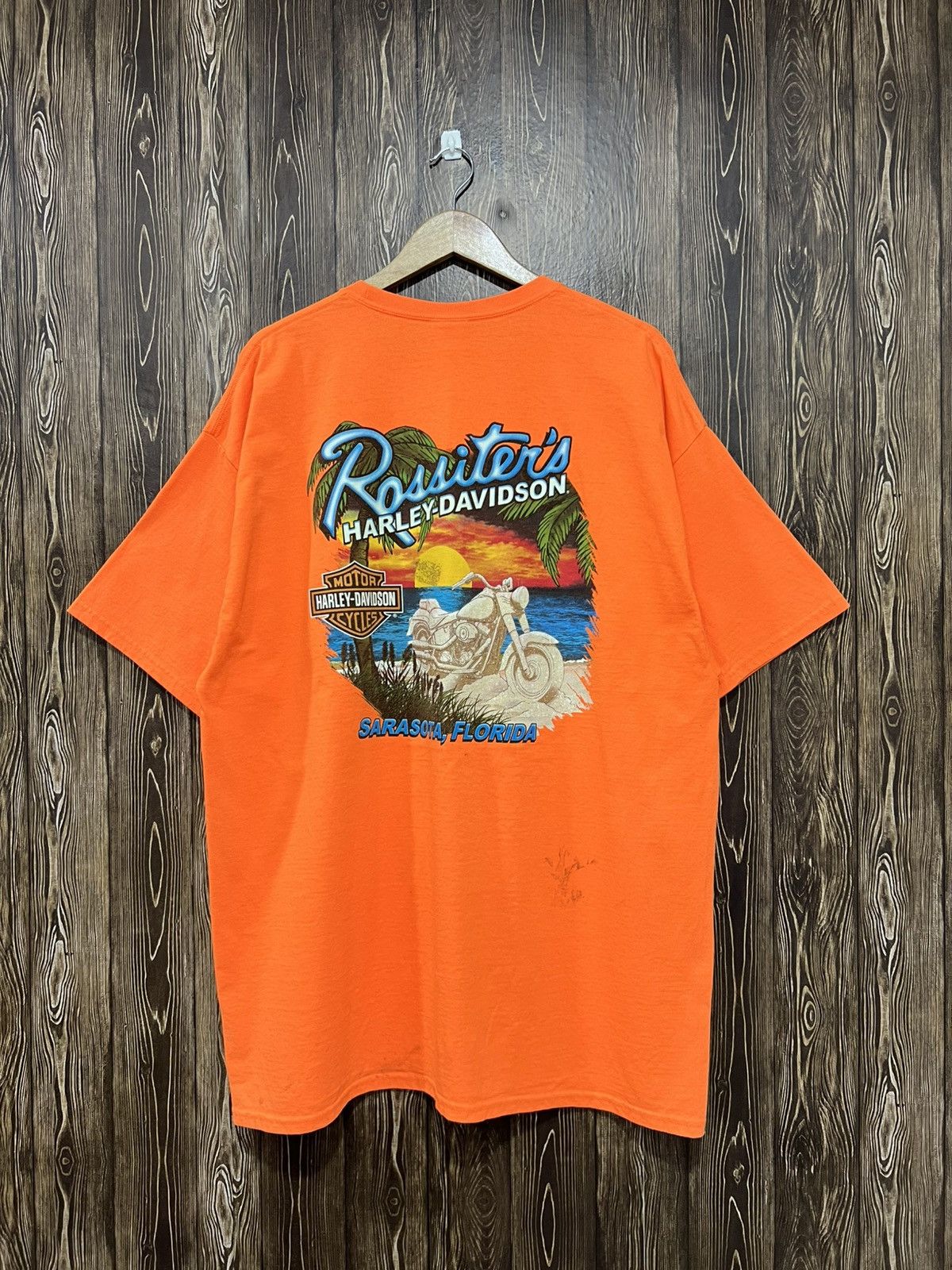 Harley Davidson Vintage Y2K Harley Davidson Rossiters Tshirt Size US XXL / EU 58 / 5 - 1 Thumbnail