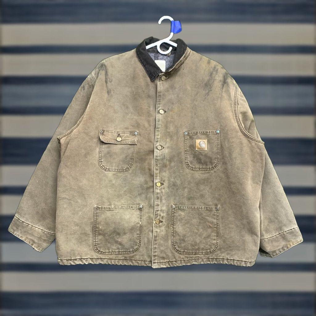 Carhartt VINTAGE Carhartt Barn Jacket Mens 2XL C02 CHT Blanket Lined Coat USA UNION MADE Jacket Size US XXL / EU 58 / 5 - 1 Thumbnail
