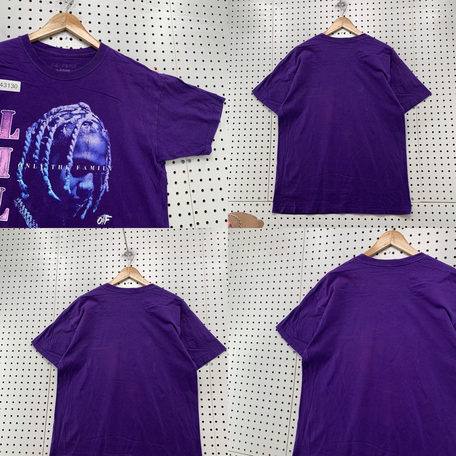 Vintage Lil Durk Graphic Print T-Shirt Mens Large Purple Hip Hop 2020 Size US L / EU 52-54 / 3 - 8 Thumbnail