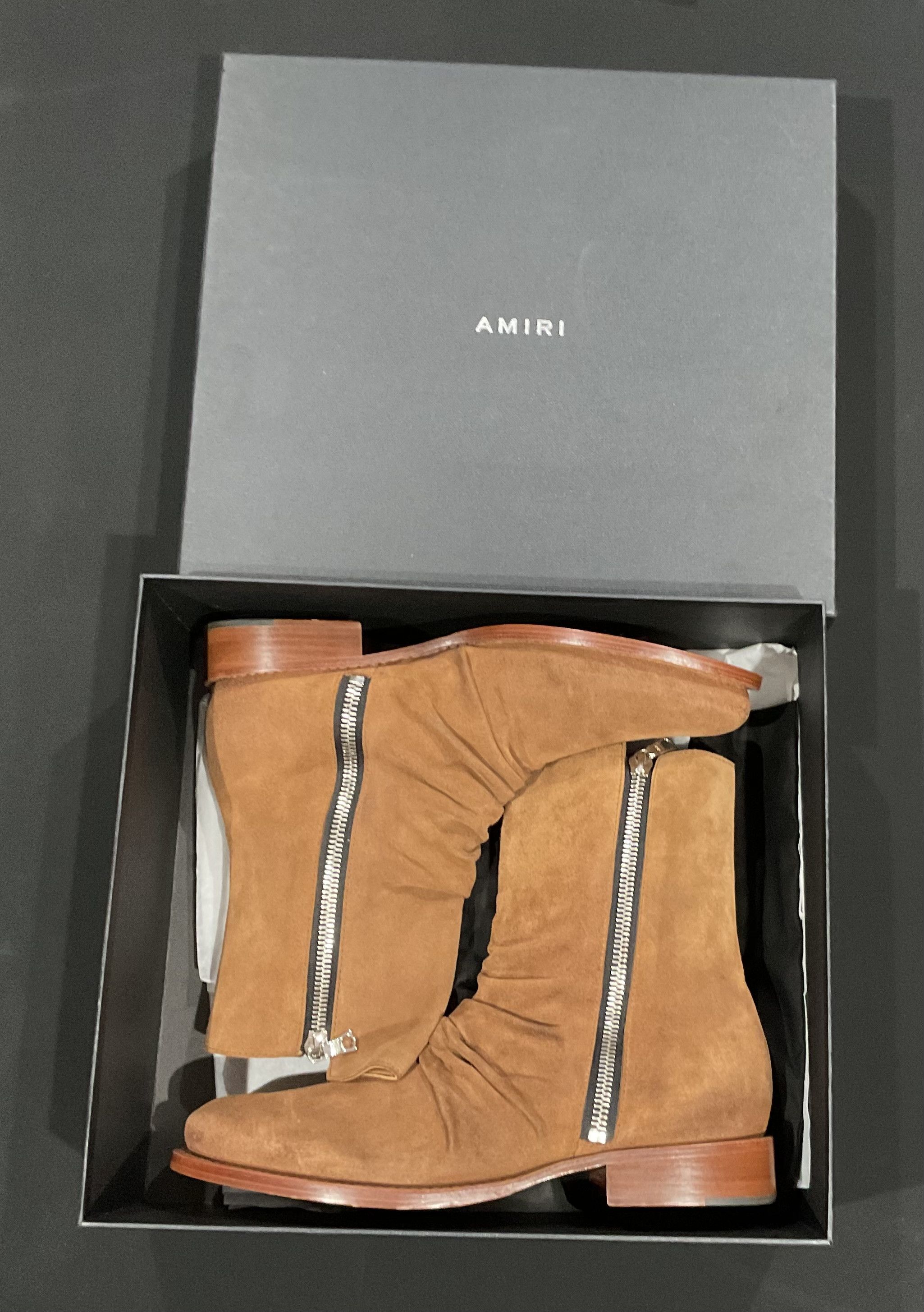 Amiri AMIRI TAWNY BROWN LEATHER DOUBLE ZIPPER STACK BOOTS 11,5 US Size US 11.5 / EU 44-45 - 9 Thumbnail