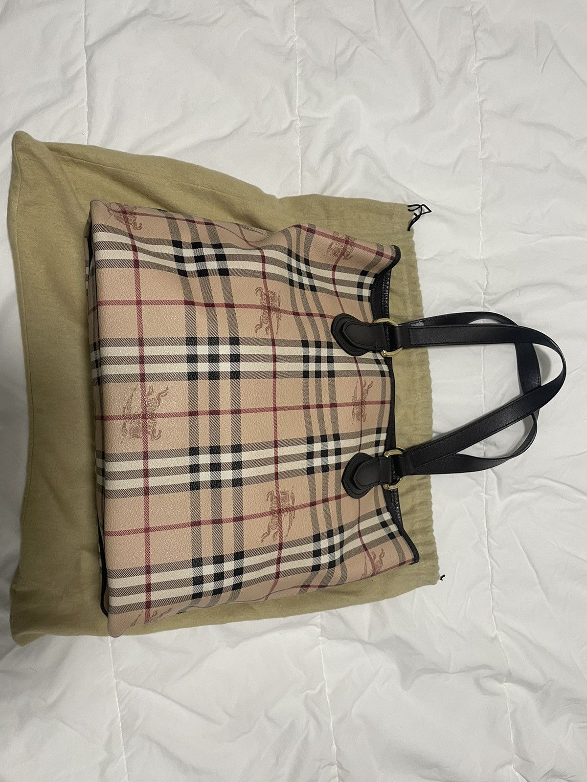 Burberry Burberry Haymarket Tote Bag Size ONE SIZE - 1 Thumbnail