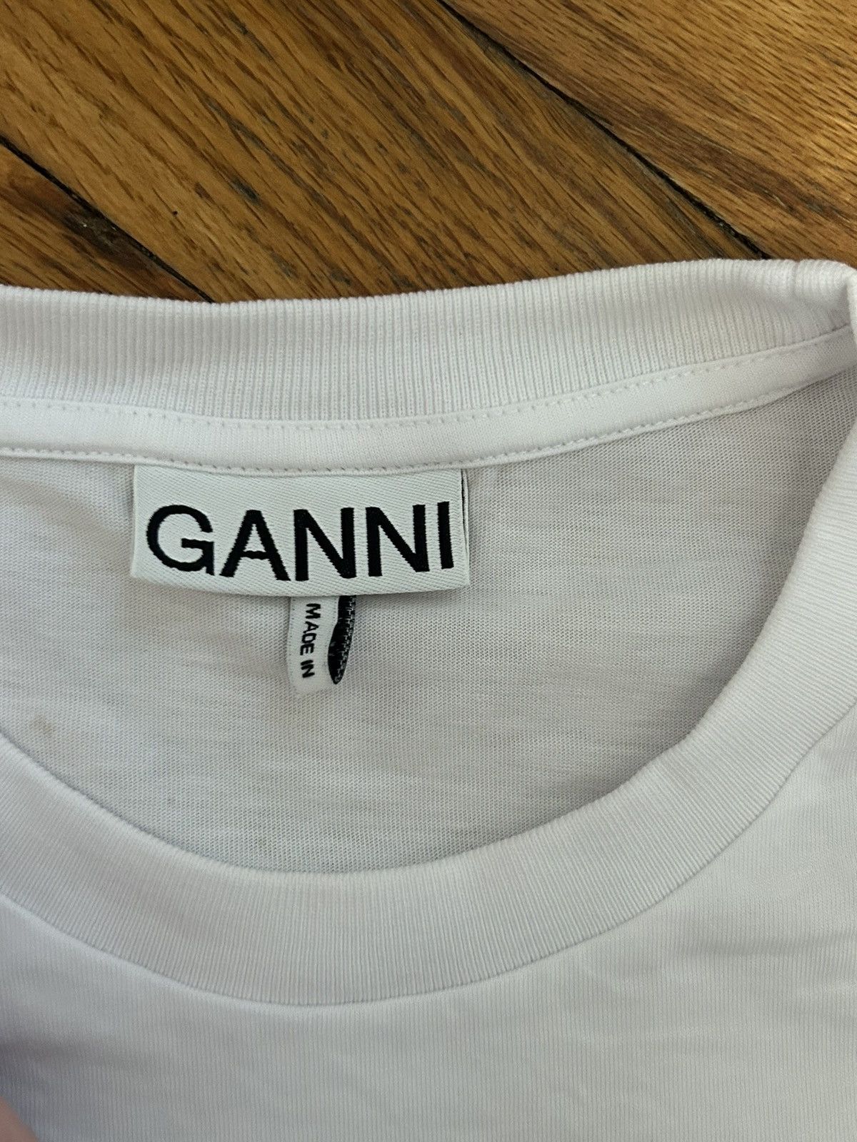 Ganni GANNI rose basic jersey t shirt Size L / US 10 / IT 46 - 4 Thumbnail