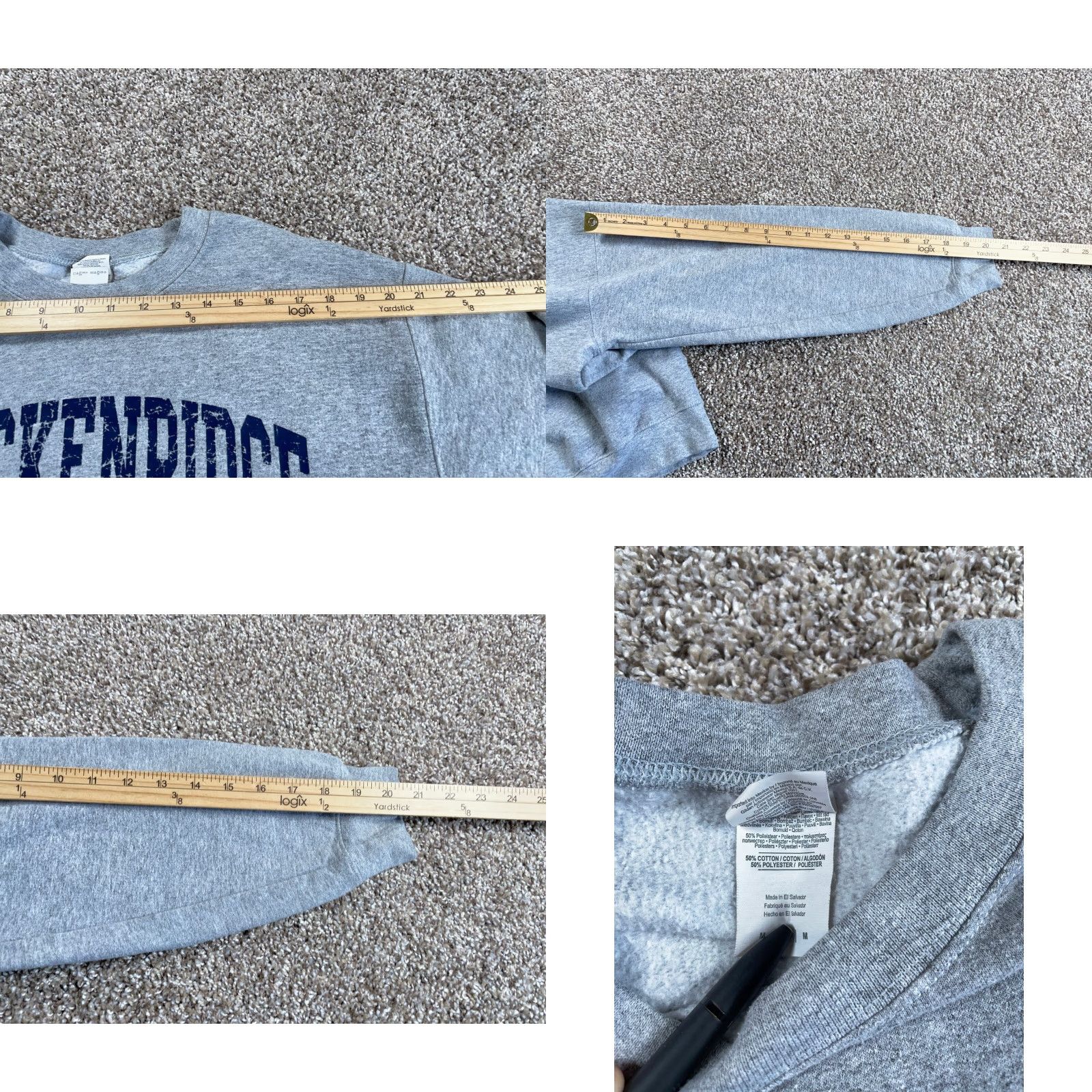 Gildan Gildan Sweatshirt Adult Medium Gray Crewneck 50/50 Breckenridge Colorado Arc Print Graphic Mens Size US M / EU 48-50 / 2 - 8 Thumbnail