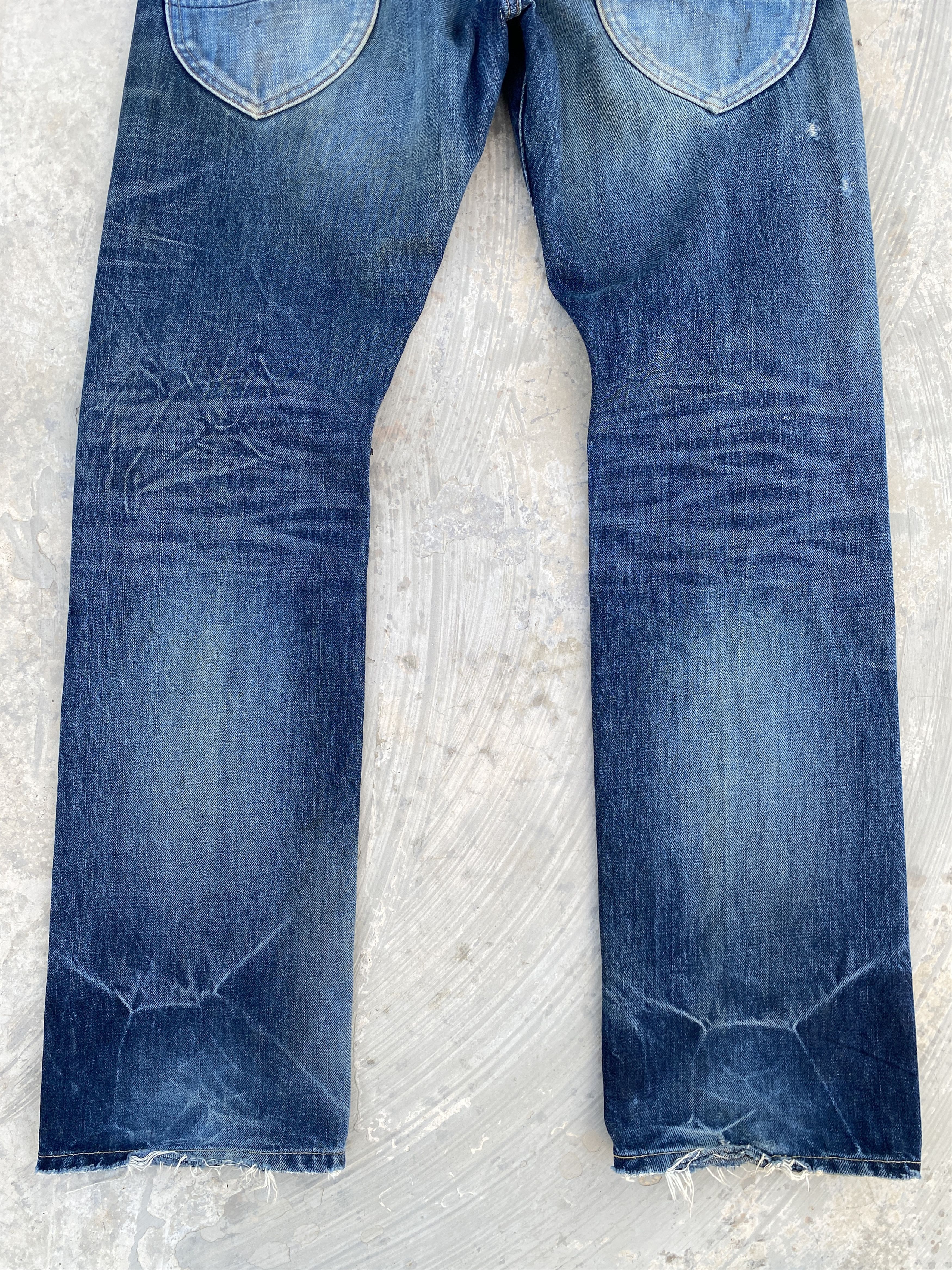 Japanese Brand Concave Attempt Distressed Jeans Size US 32 / EU 48 - 7 Thumbnail