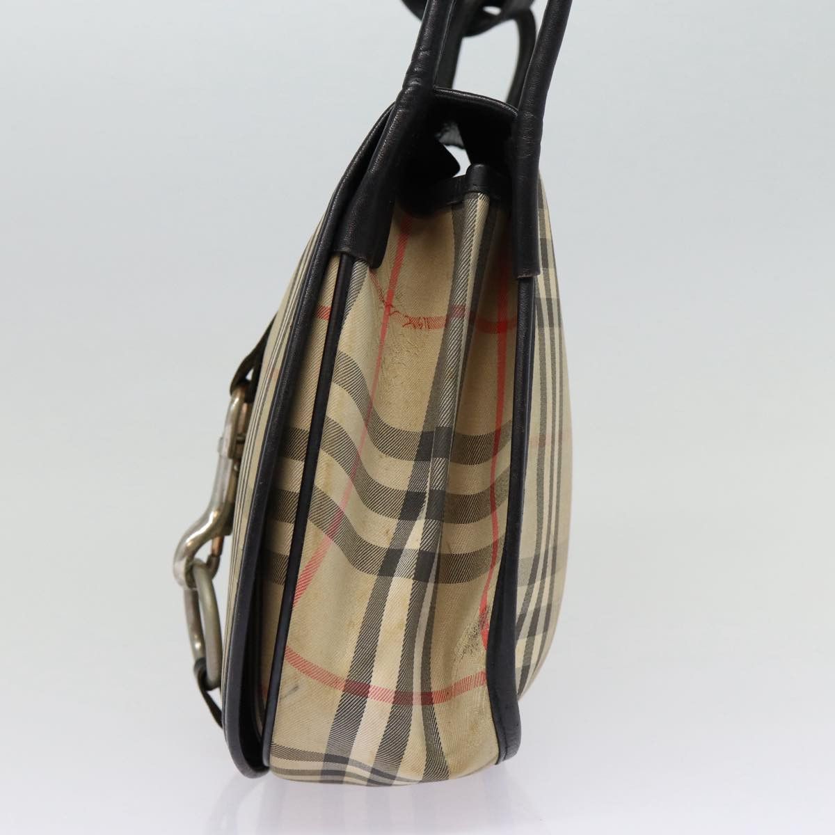 Burberry Burberry Nova Check Shoulder Bag Canvas Beige Black Silver Size ONE SIZE - 4 Thumbnail