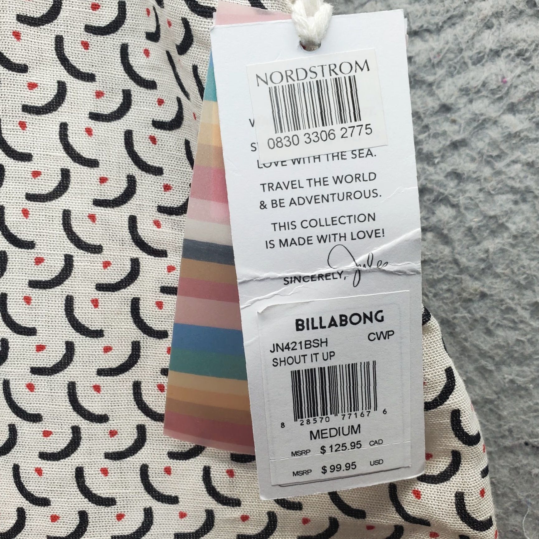Billabong Billabong Jumpsuit Womens M Multicolor Polka Dot Linen Balloon Sleeve 58" Outseam Casual 27" Inseam Navy? Size 32" / US 10 / IT 46 - 7 Thumbnail
