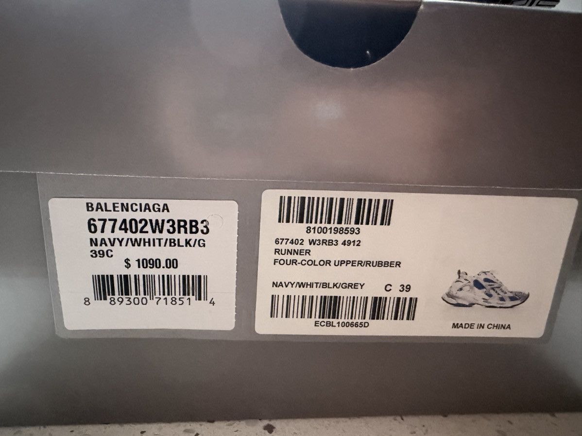 Balenciaga Balenciaga Runner Blue White Grey Black women Sneakers Size US 9 / IT 39 - 7 Thumbnail