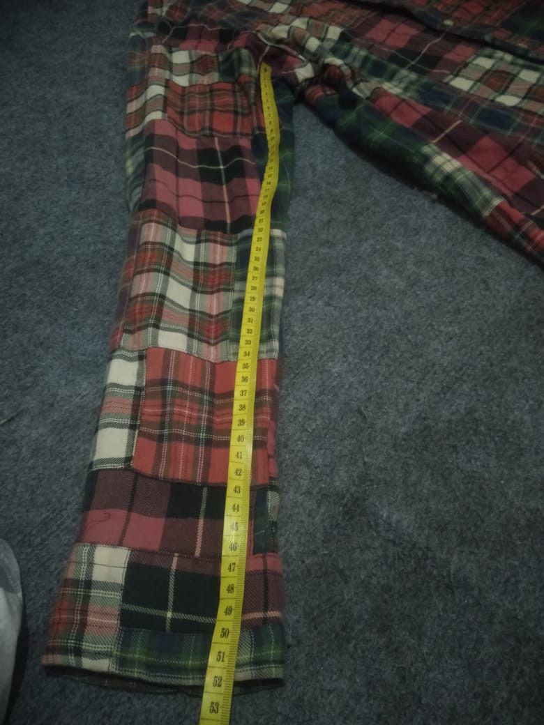 Polo Ralph Lauren × Ralph Lauren × Vintage Ralph Lauren Patchwork Plaid Flannel Shirt Size US L / EU 52-54 / 3 - 6 Thumbnail