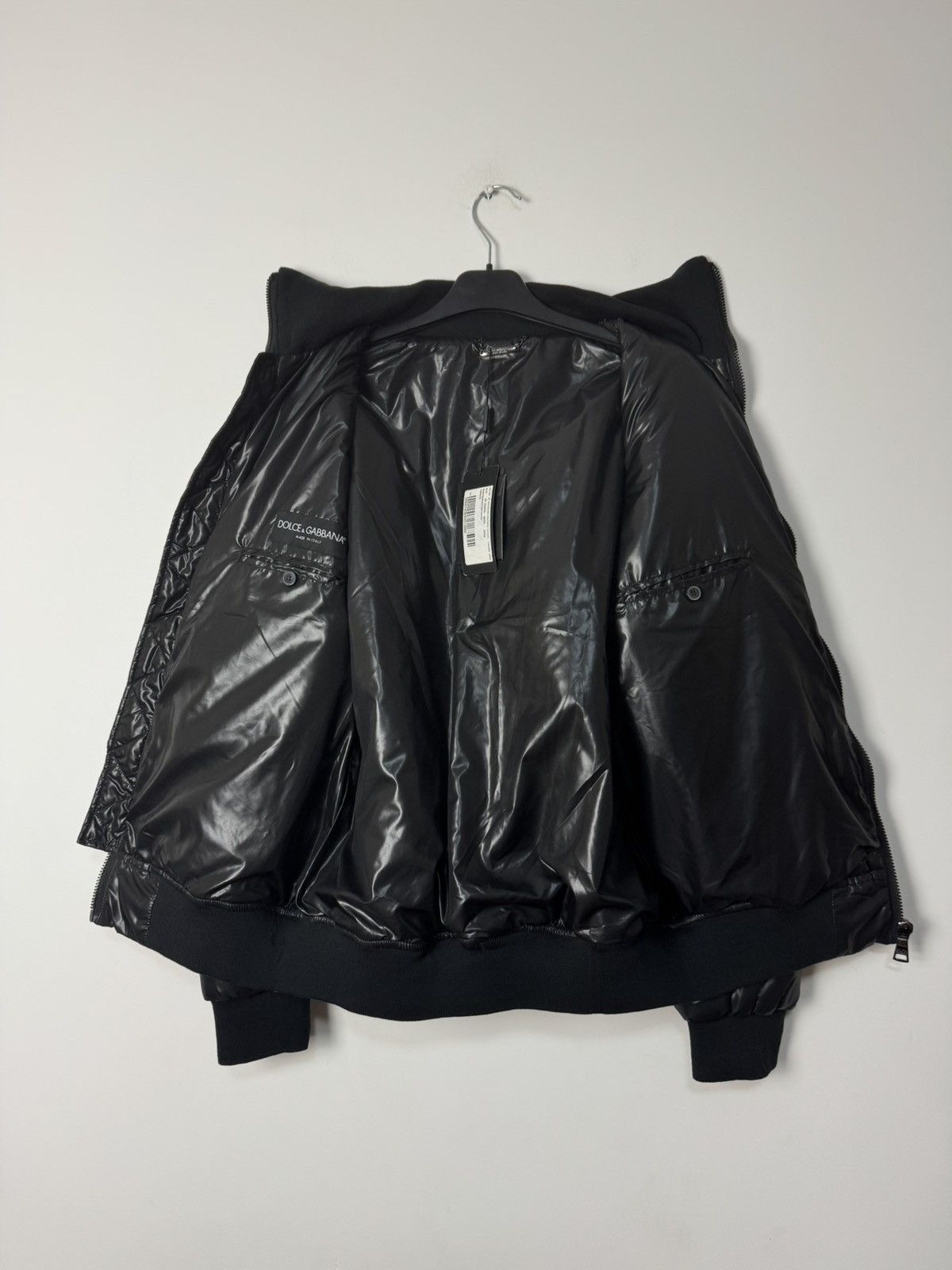 Dolce & Gabbana BNWT Dolce & Gabbana Coated Multi-Pocket Bomber Jacket Black Size US M / EU 48-50 / 2 - 12 Thumbnail