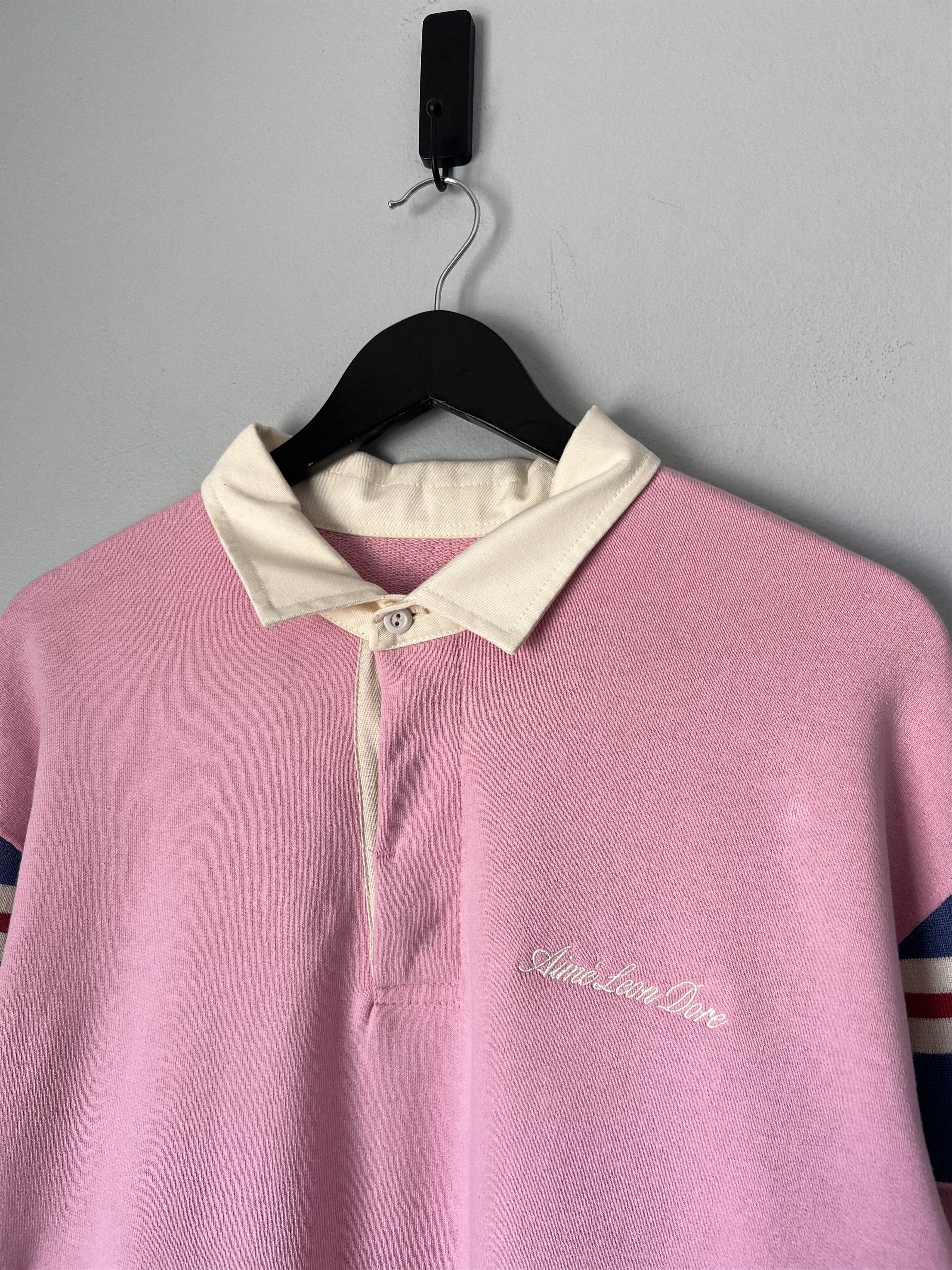 Aime Leon Dore Aime Leon Dore Ribbed Shoulder Rugby Polo in PInk Size US XL / EU 56 / 4 - 2 Thumbnail